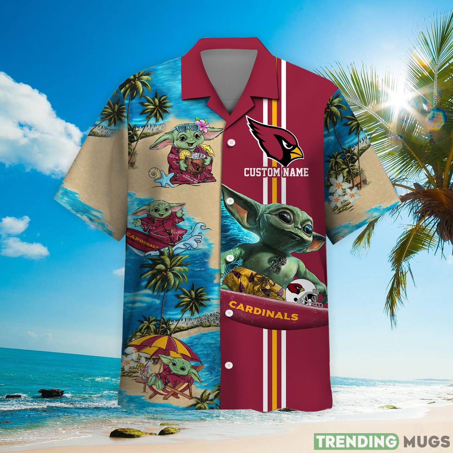 Arizona Cardinals Baby Yoda Custom Name Hawaiian Shirt Hawaiian Shirt Arizona Cardinals Baby Yoda Custom Name Hawaiian Shirt Hawaiian Shirt