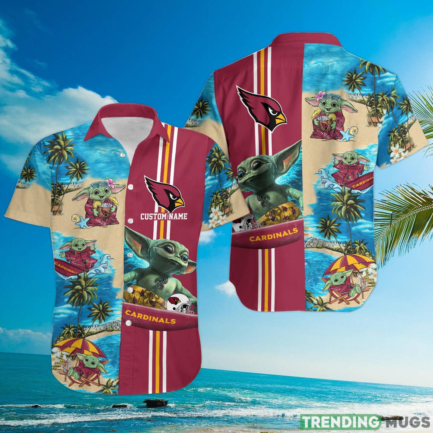 Arizona Cardinals Baby Yoda Custom Name Hawaiian Shirt Hawaiian Shirt Arizona Cardinals Baby Yoda Custom Name Hawaiian Shirt Hawaiian Shirt