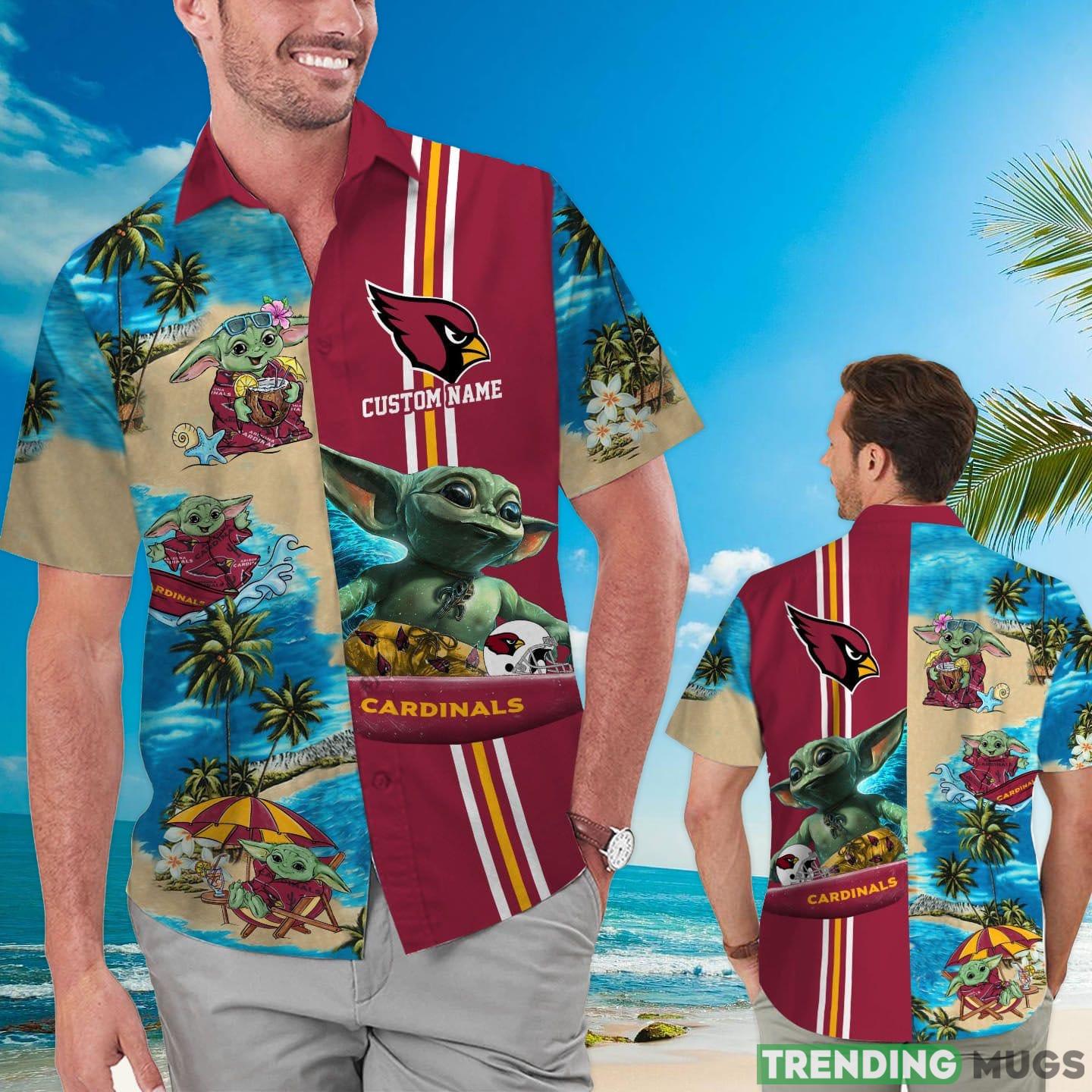 Arizona Cardinals Baby Yoda Custom Name Hawaiian Shirt Product Photo 1 Arizona Cardinals Baby Yoda Custom Name Hawaiian Shirt Product Photo 1