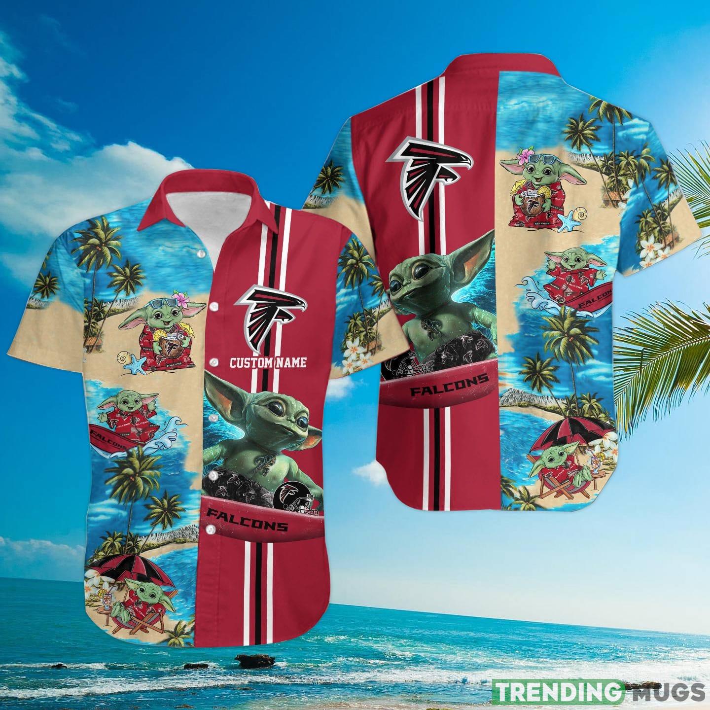 Atlanta Falcons Baby Yoda Custom Name Hawaiian Shirt Hawaiian Shirt Atlanta Falcons Baby Yoda Custom Name Hawaiian Shirt Hawaiian Shirt