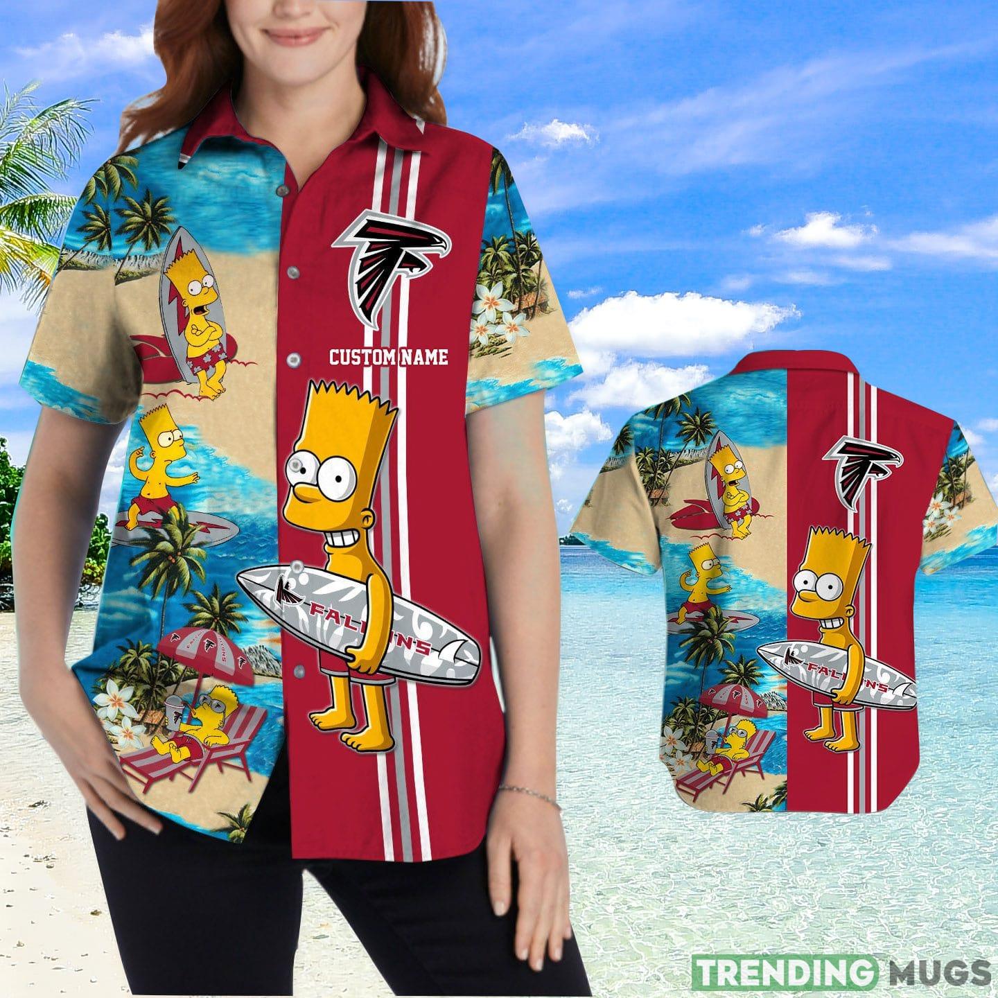 Atlanta Falcons Simpsons Custom Name Hawaiian Shirt Hawaiian Shirt Atlanta Falcons Simpsons Custom Name Hawaiian Shirt Hawaiian Shirt