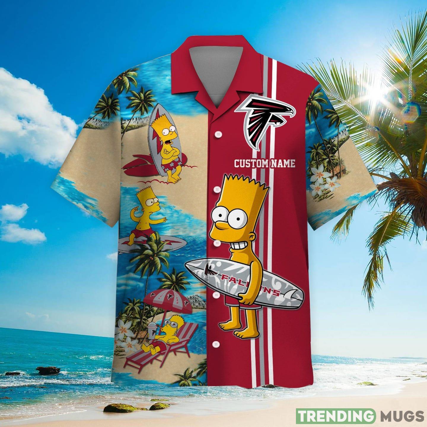 Atlanta Falcons Simpsons Custom Name Hawaiian Shirt Hawaiian Shirt Atlanta Falcons Simpsons Custom Name Hawaiian Shirt Hawaiian Shirt
