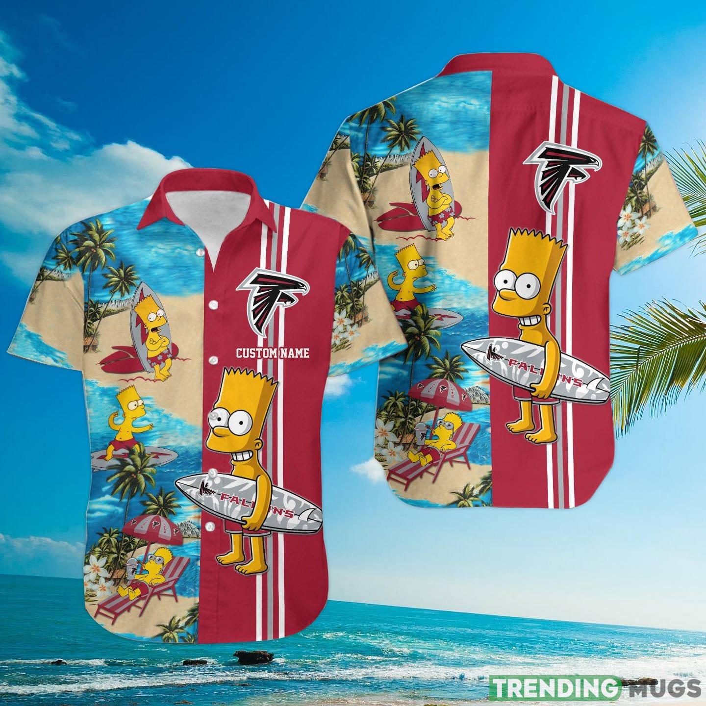 Atlanta Falcons Simpsons Custom Name Hawaiian Shirt Hawaiian Shirt Atlanta Falcons Simpsons Custom Name Hawaiian Shirt Hawaiian Shirt