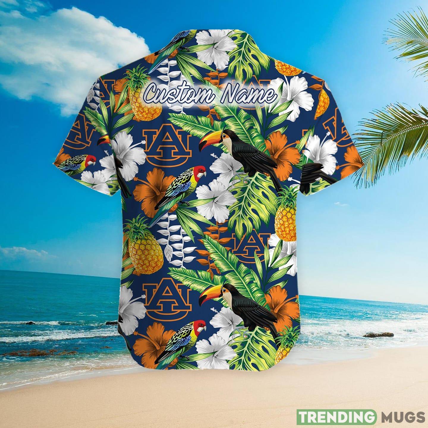 Auburn Tigers Custom Name Parrot Floral Tropical Hawaiian Shirt Hawaiian Shirt Auburn Tigers Custom Name Parrot Floral Tropical Hawaiian Shirt Hawaiian Shirt