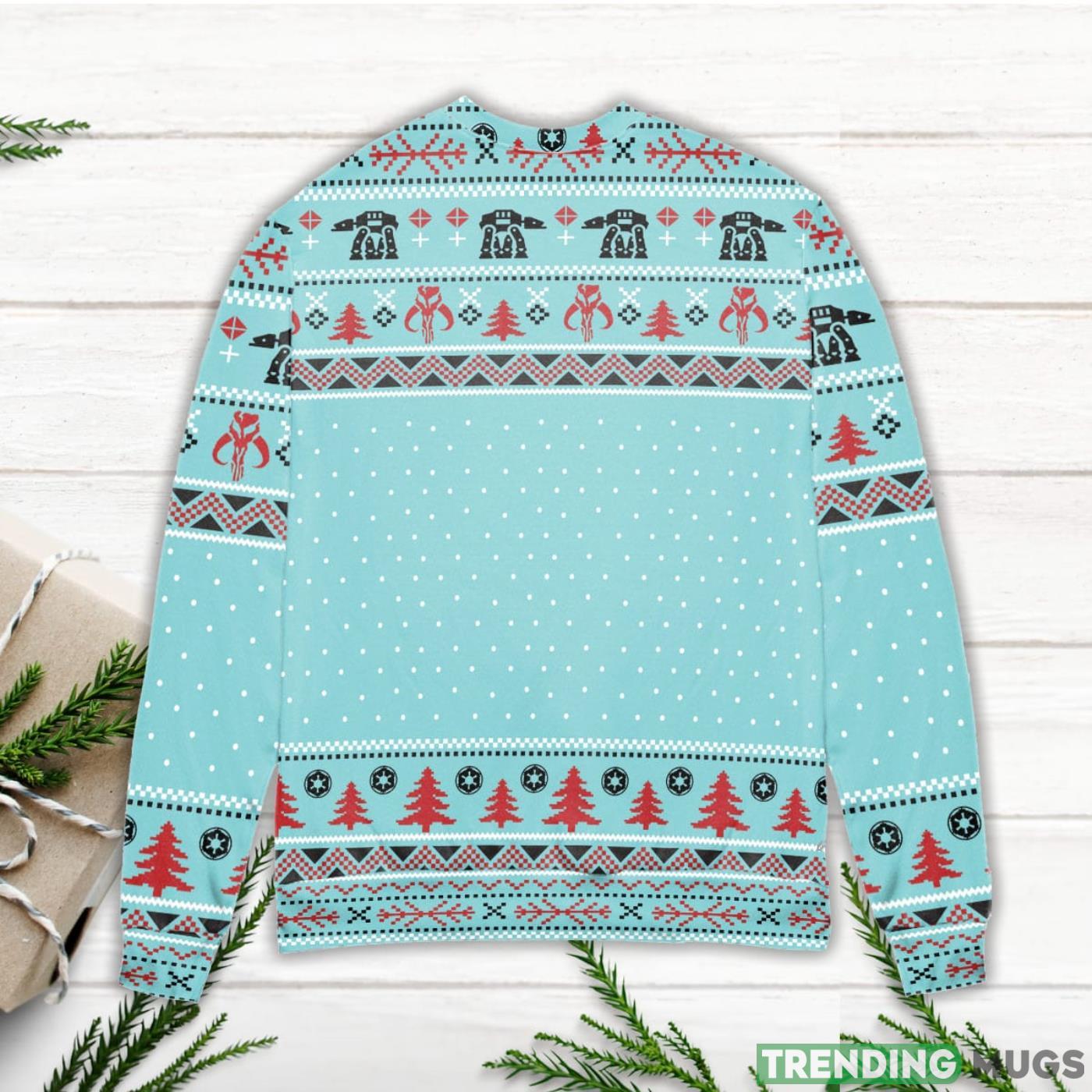 Boba Fett Star Wars Snowflake Ugly Christmas Sweater 3D Sweater, Sweater Boba Fett Star Wars Snowflake Ugly Christmas Sweater 3D Sweater, Sweater