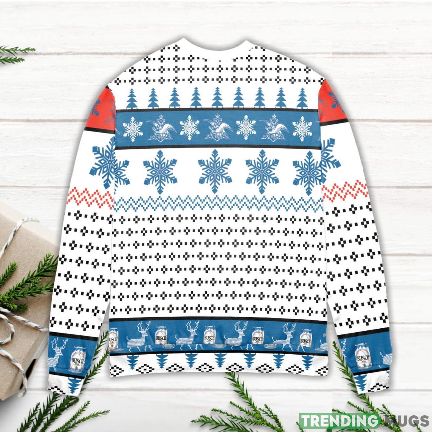 Busch Beer Reindeer Snowflake Pattern Ugly Christmas Sweater Sweater Busch Beer Reindeer Snowflake Pattern Ugly Christmas Sweater Sweater