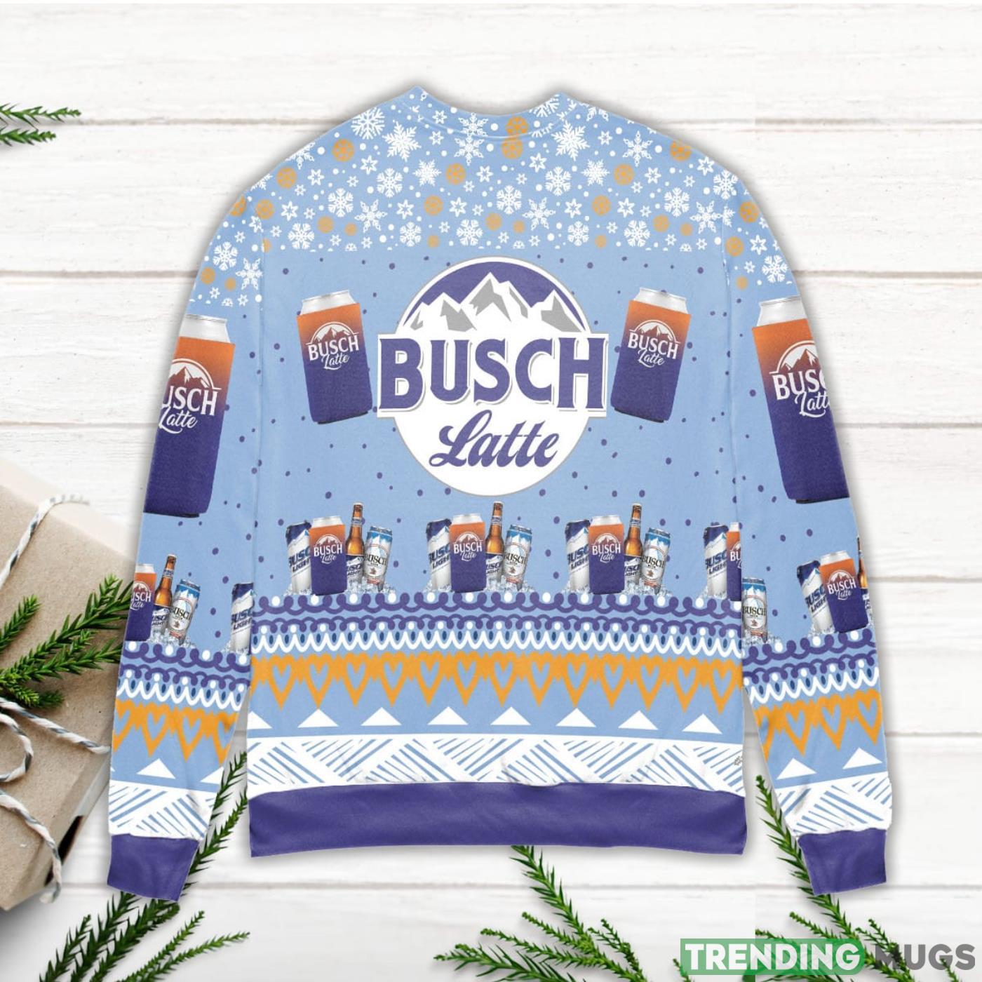 Busch Latte Logo Snowflake Pattern Ugly Christmas Sweater Sweater Busch Latte Logo Snowflake Pattern Ugly Christmas Sweater Sweater