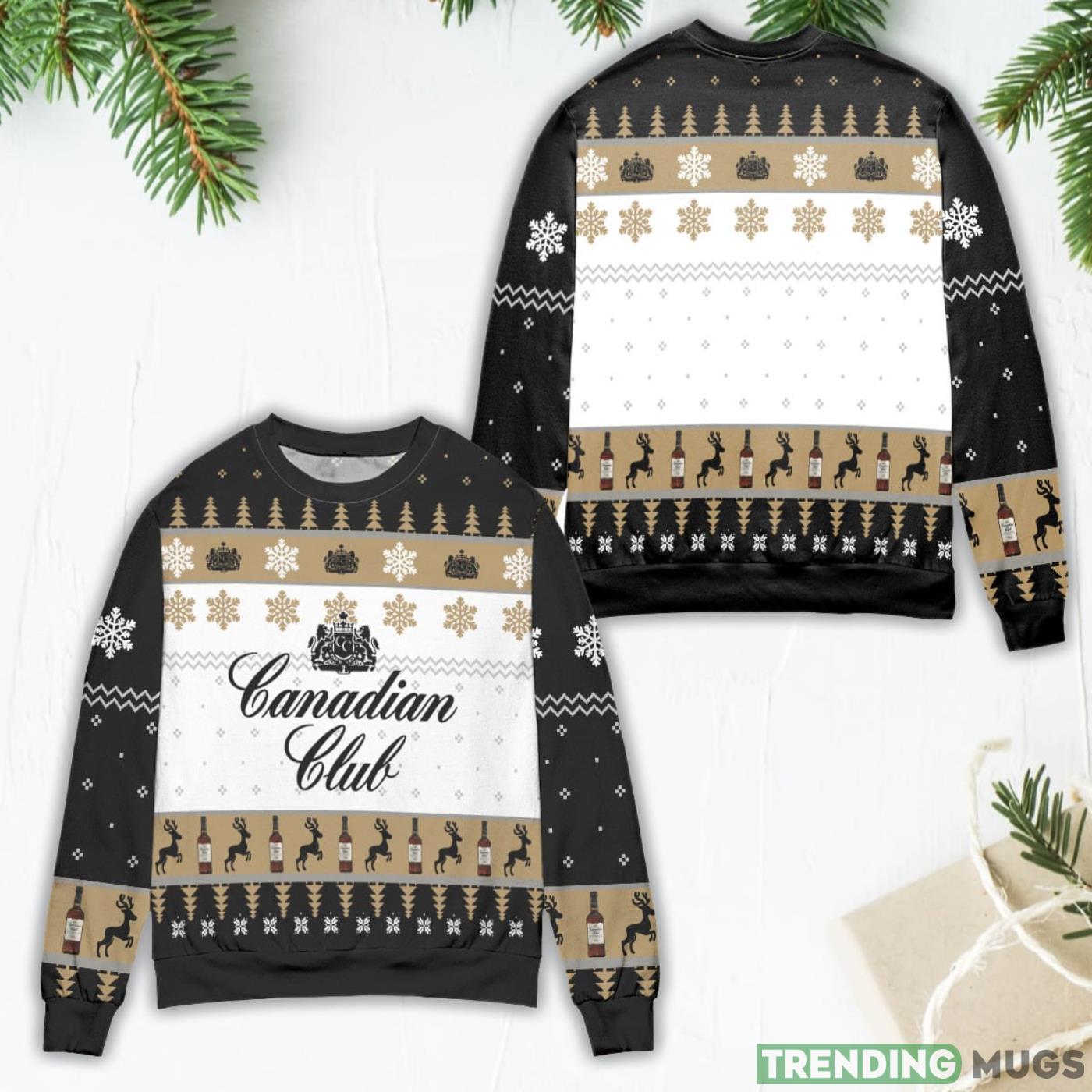 Canadian Club Whisky Snowflake Pattern Ugly Christmas Sweater Sweater Canadian Club Whisky Snowflake Pattern Ugly Christmas Sweater Sweater