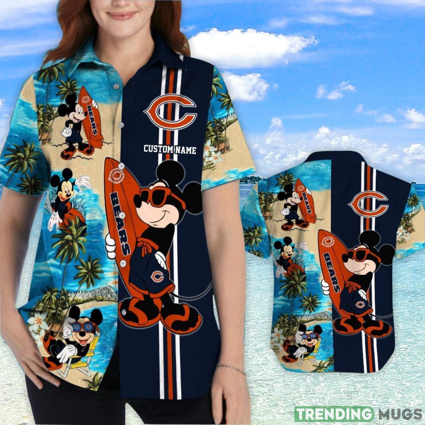 Chicago Bears Mickey Surfing Lover Custom Name Hawaiian Shirt Hawaiian Shirt Chicago Bears Mickey Surfing Lover Custom Name Hawaiian Shirt Hawaiian Shirt