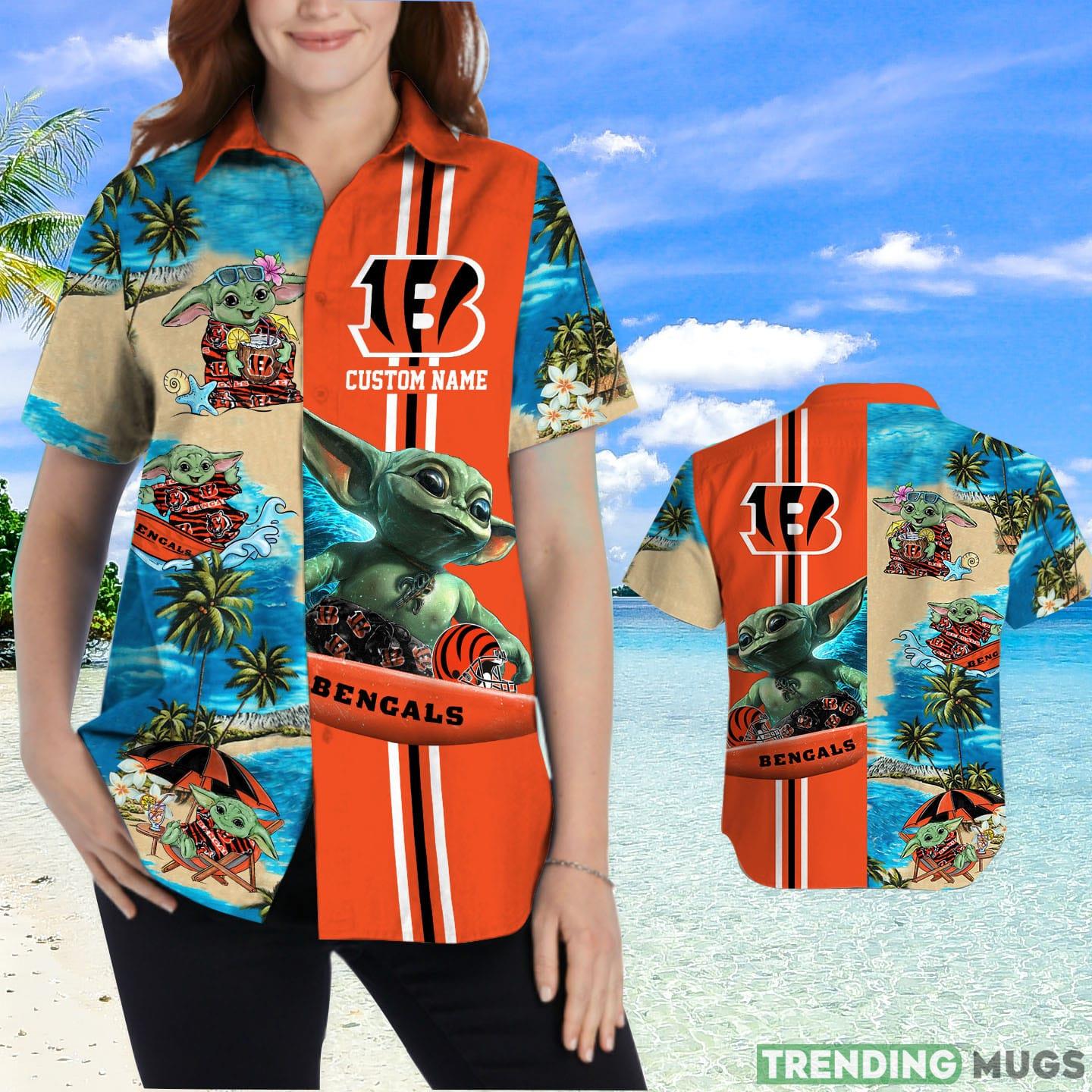 Cincinnati Bengals Baby Yoda Custom Name Hawaiian Shirt Hawaiian Shirt Cincinnati Bengals Baby Yoda Custom Name Hawaiian Shirt Hawaiian Shirt