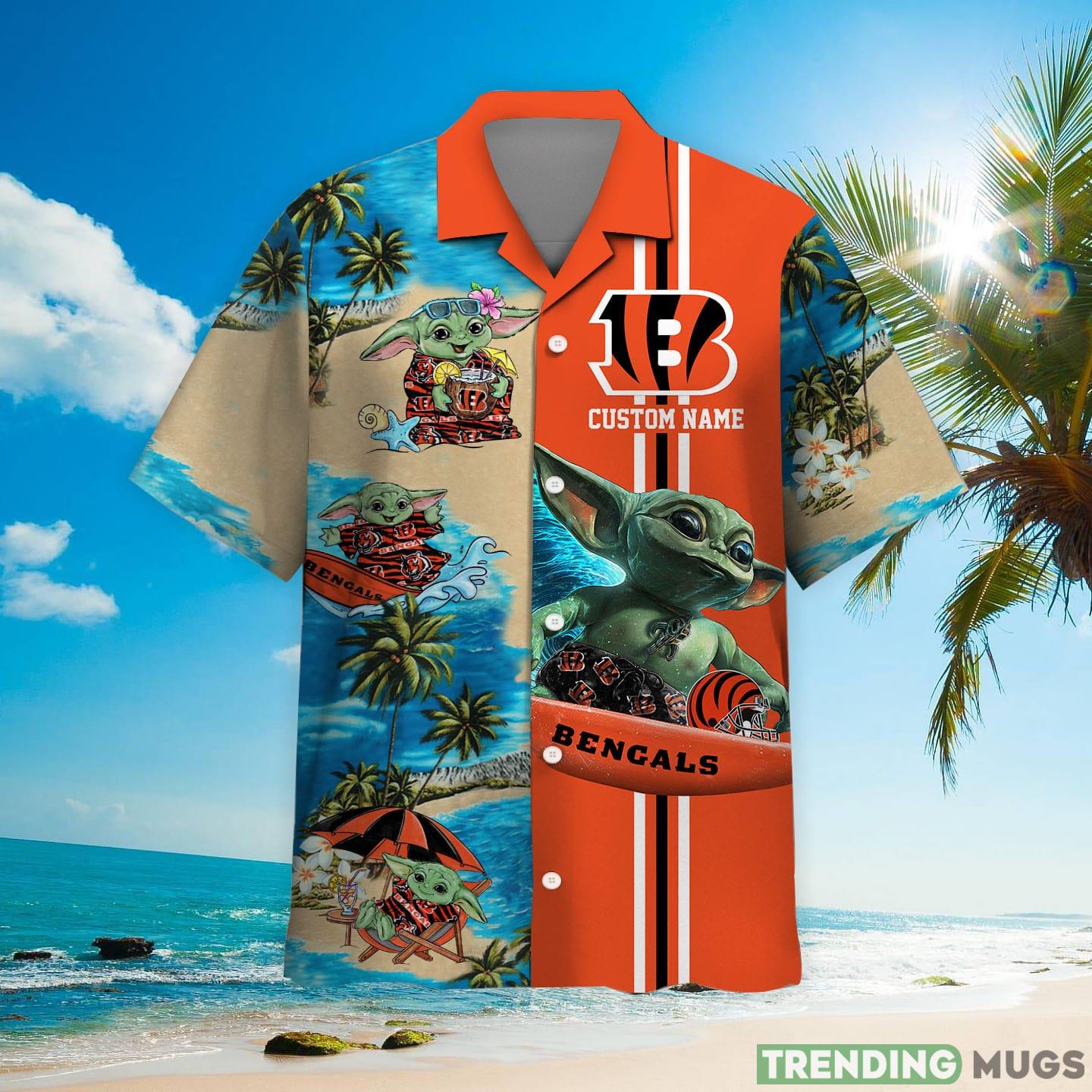 Cincinnati Bengals Baby Yoda Custom Name Hawaiian Shirt Hawaiian Shirt Cincinnati Bengals Baby Yoda Custom Name Hawaiian Shirt Hawaiian Shirt