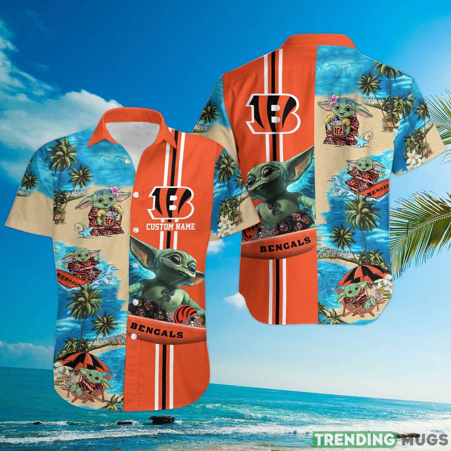 Cincinnati Bengals Baby Yoda Custom Name Hawaiian Shirt Hawaiian Shirt Cincinnati Bengals Baby Yoda Custom Name Hawaiian Shirt Hawaiian Shirt