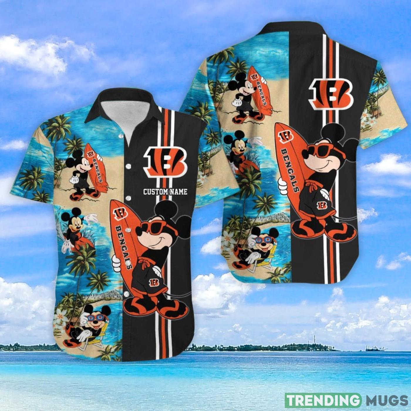 Cincinnati Bengals Mickey Surfing Lover Custom Name Hawaiian Shirt Hawaiian Shirt Cincinnati Bengals Mickey Surfing Lover Custom Name Hawaiian Shirt Hawaiian Shirt