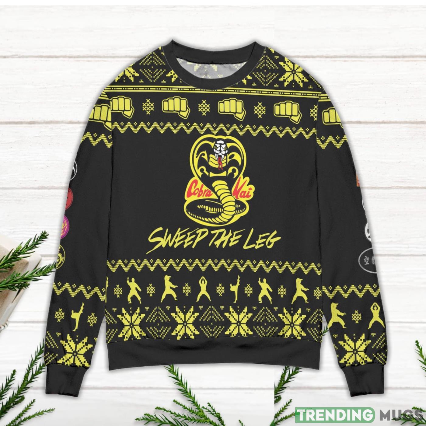 Cobra Kai Sweep The Leg Christmas Pattern Ugly Christmas Sweater Sweater Cobra Kai Sweep The Leg Christmas Pattern Ugly Christmas Sweater Sweater