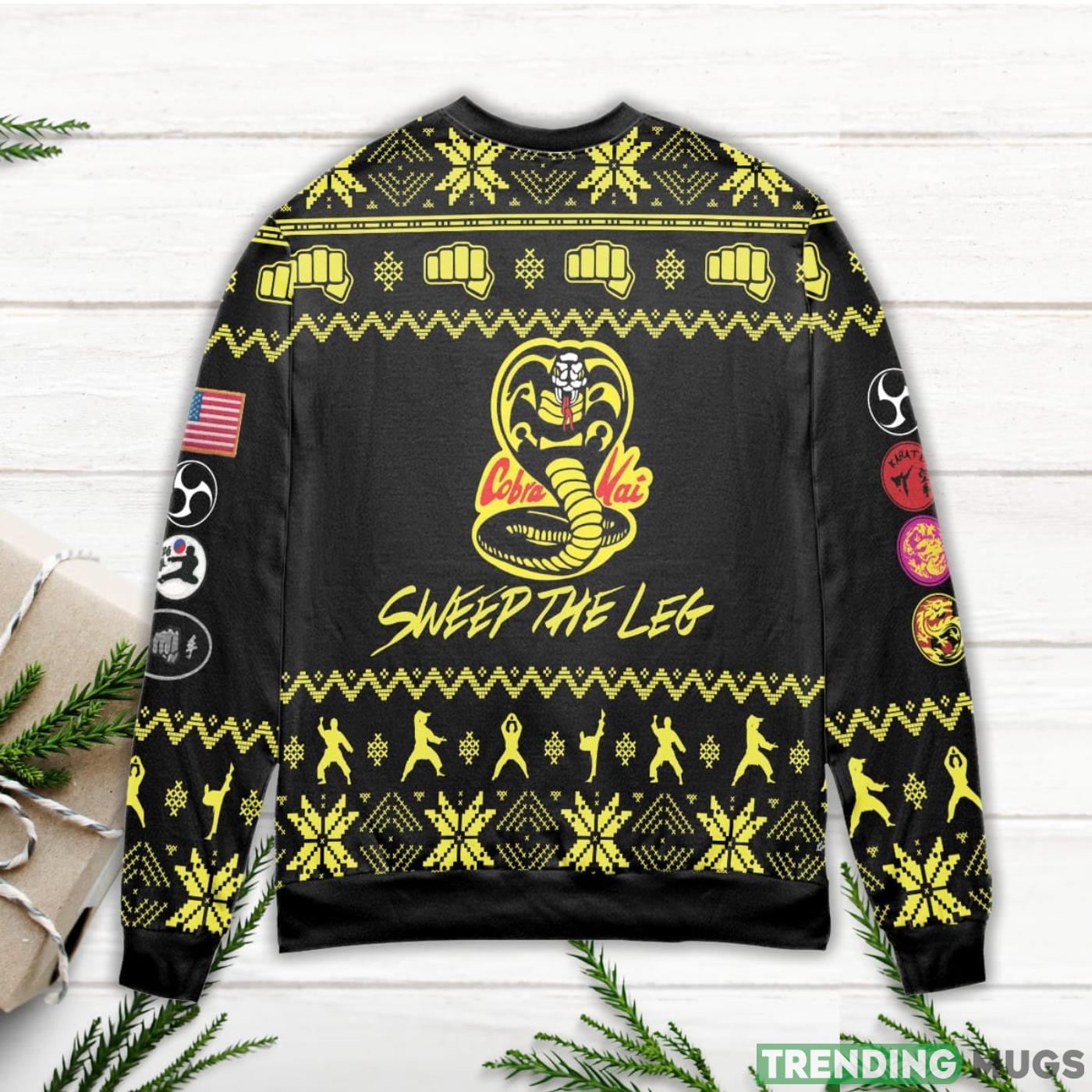 Cobra Kai Sweep The Leg Christmas Pattern Ugly Christmas Sweater Sweater Cobra Kai Sweep The Leg Christmas Pattern Ugly Christmas Sweater Sweater