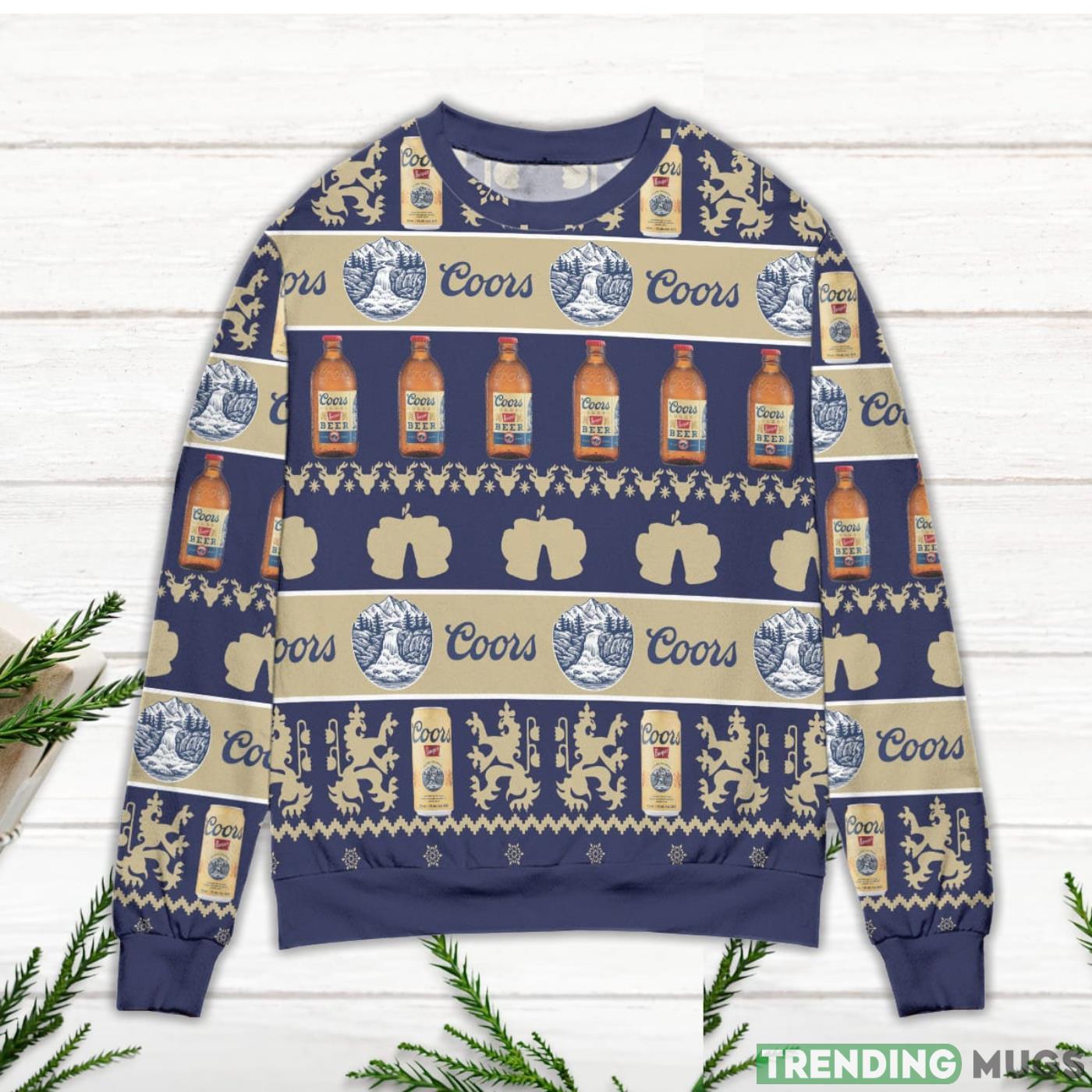 Coors Banquet Beer Reindeer Pattern Ugly Christmas Sweater Sweater Coors Banquet Beer Reindeer Pattern Ugly Christmas Sweater Sweater