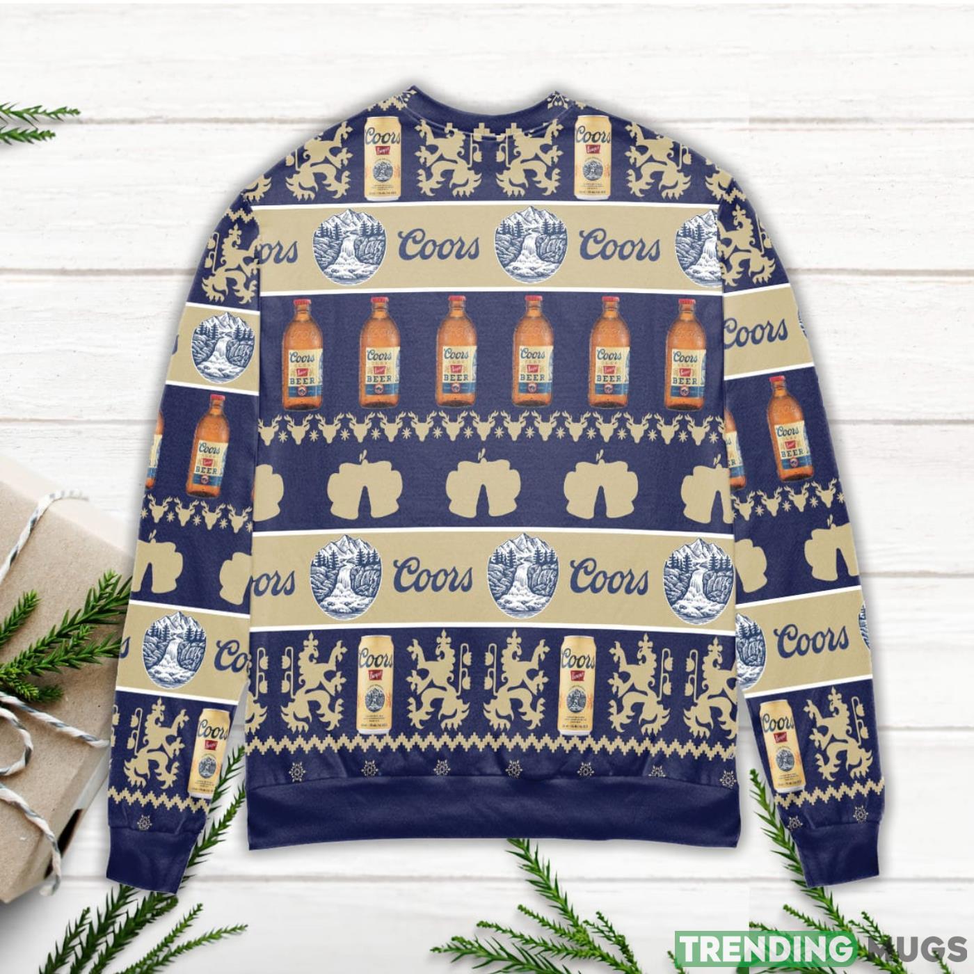 Coors Banquet Beer Reindeer Pattern Ugly Christmas Sweater Sweater Coors Banquet Beer Reindeer Pattern Ugly Christmas Sweater Sweater