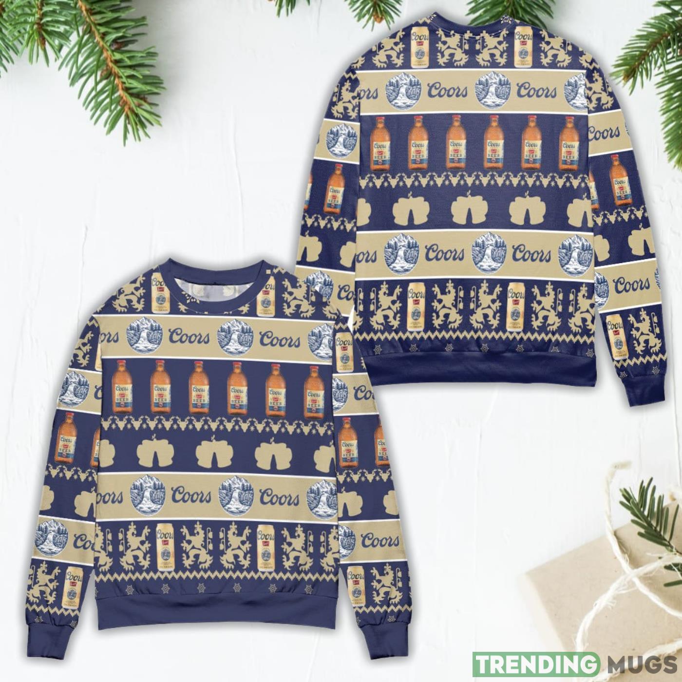 Coors Banquet Beer Reindeer Pattern Ugly Christmas Sweater Product Photo 1 Coors Banquet Beer Reindeer Pattern Ugly Christmas Sweater Product Photo 1
