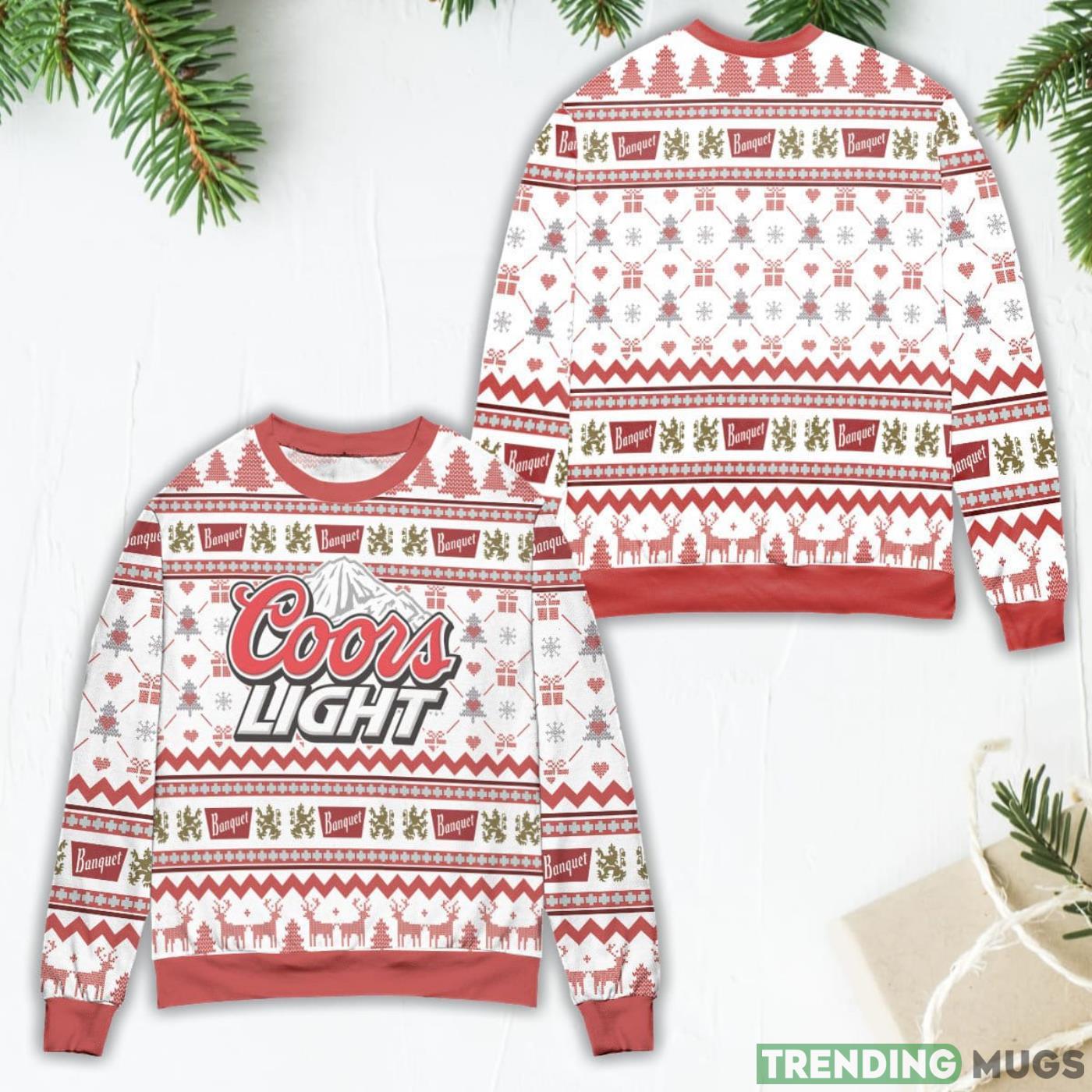 Coors Light Banquet Christmas Pattern Ugly Christmas Sweater Product Photo 1 Coors Light Banquet Christmas Pattern Ugly Christmas Sweater Product Photo 1