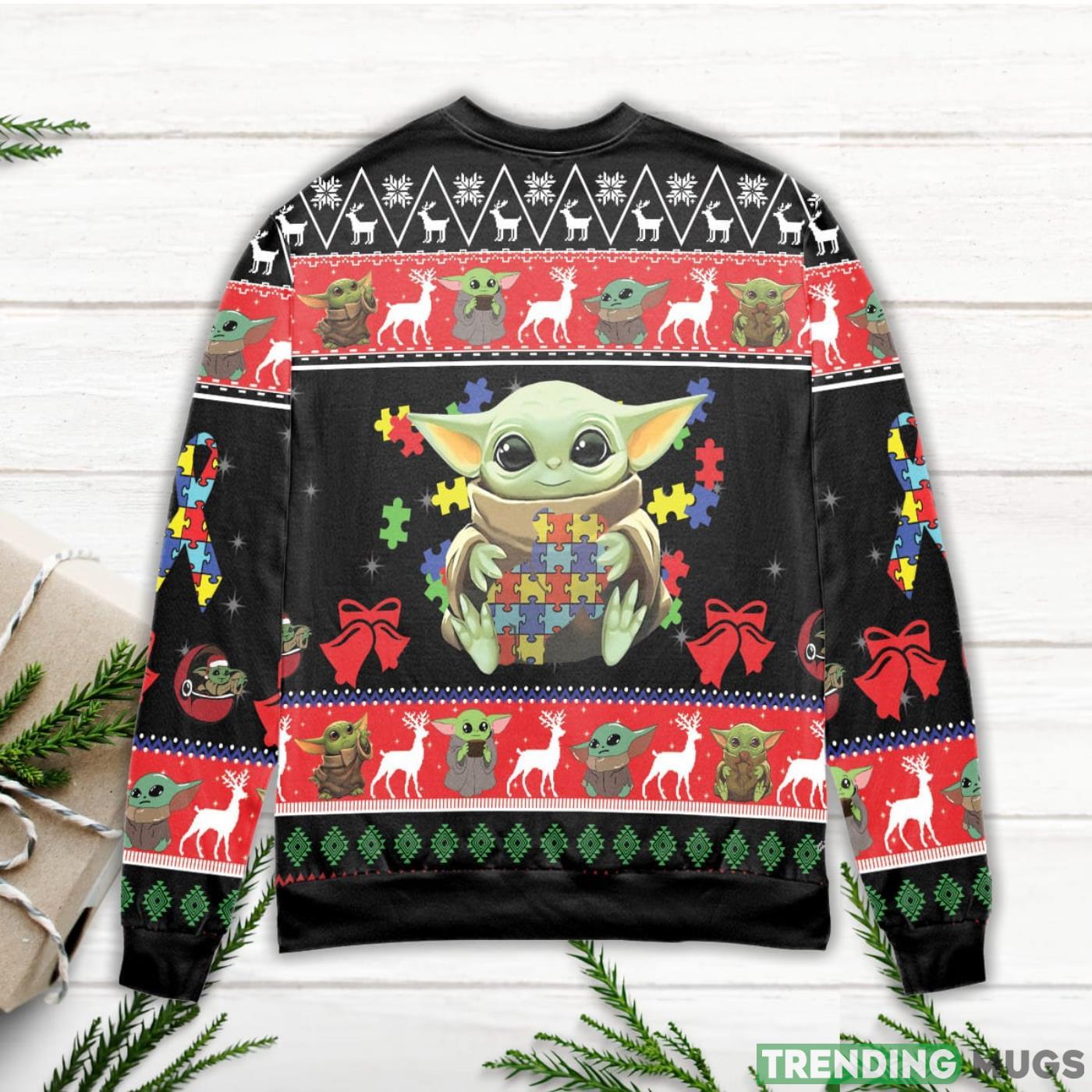 Cute Baby Yoda Playing Puzzles Star Wars Ugly Christmas Sweater Sweater Cute Baby Yoda Playing Puzzles Star Wars Ugly Christmas Sweater Sweater