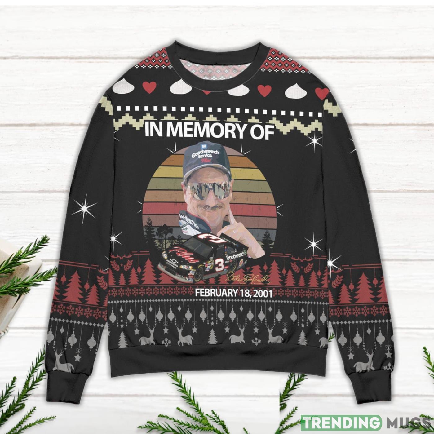 Dale Earnhardt In Memory Of February 18 2001 Ugly Christmas Sweater Sweater Dale Earnhardt In Memory Of February 18 2001 Ugly Christmas Sweater Sweater