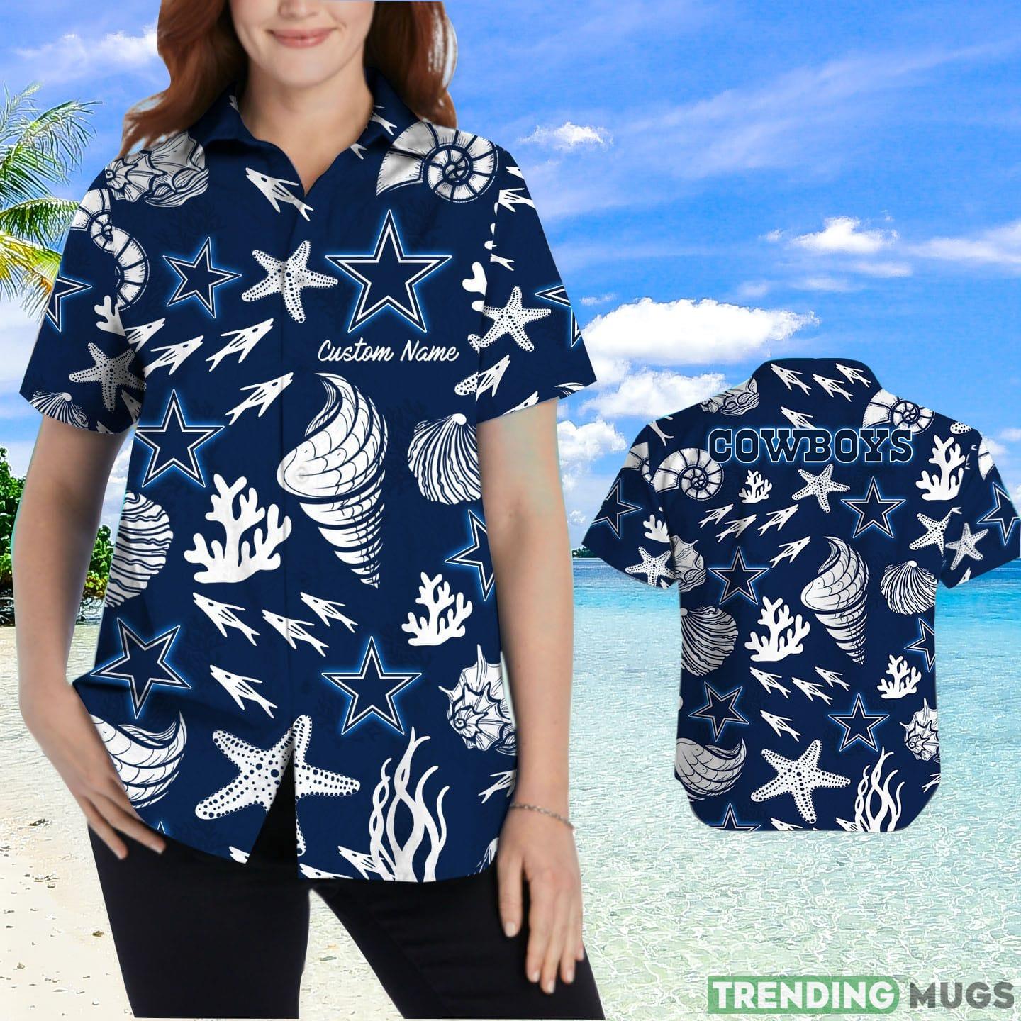 Dallas Cowboys Custom Name Shells Starfish Parttern Hawaiian Shirt Hawaiian Shirt Dallas Cowboys Custom Name Shells Starfish Parttern Hawaiian Shirt Hawaiian Shirt