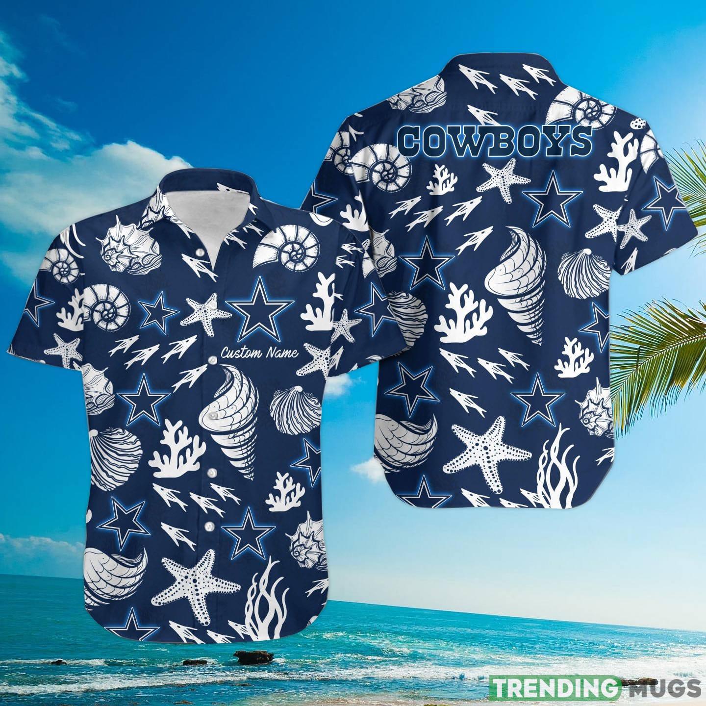 Dallas Cowboys Custom Name Shells Starfish Parttern Hawaiian Shirt Hawaiian Shirt Dallas Cowboys Custom Name Shells Starfish Parttern Hawaiian Shirt Hawaiian Shirt