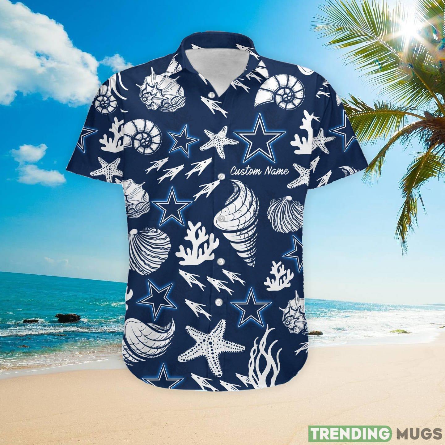 Dallas Cowboys Custom Name Shells Starfish Parttern Hawaiian Shirt Hawaiian Shirt Dallas Cowboys Custom Name Shells Starfish Parttern Hawaiian Shirt Hawaiian Shirt