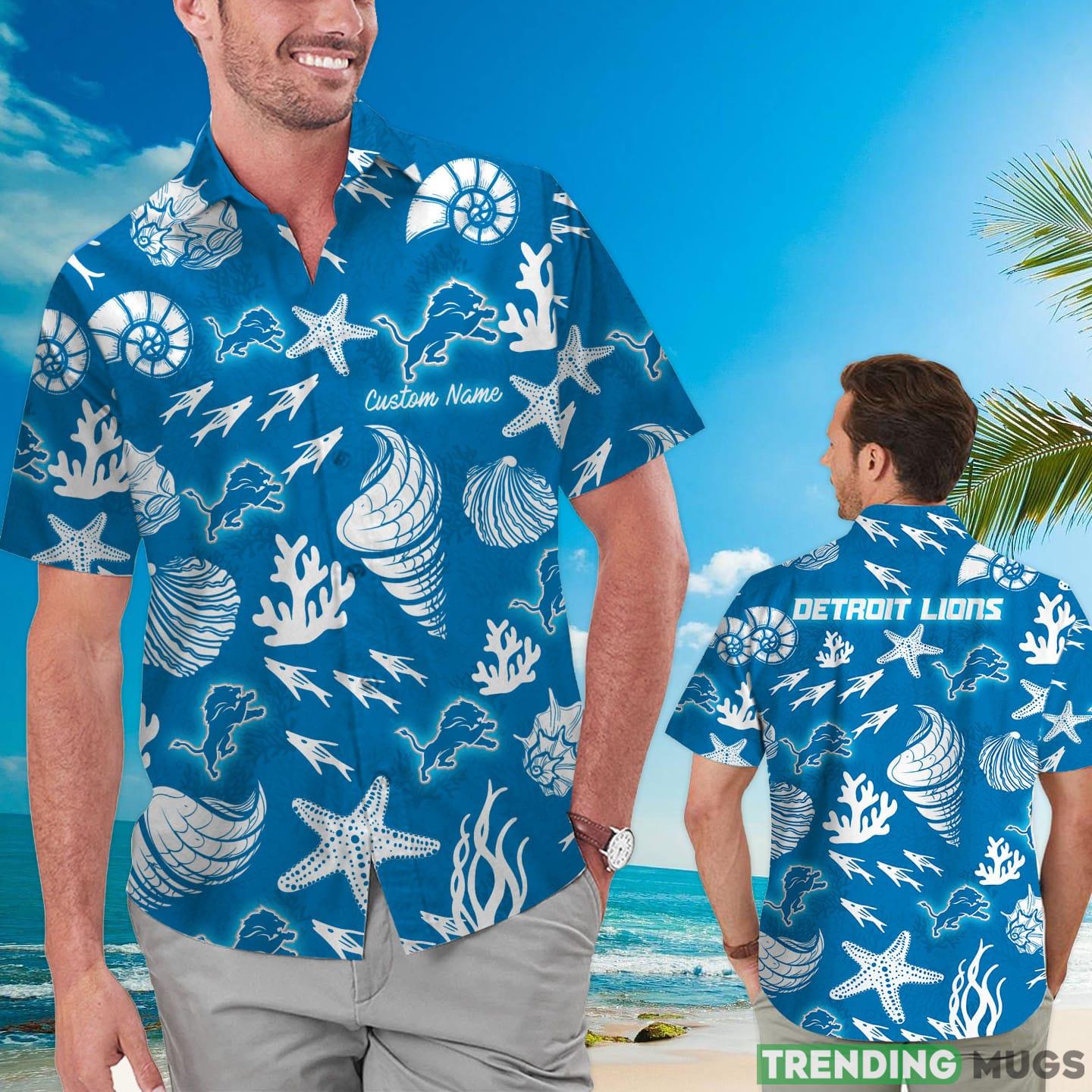 Detroit Lions Custom Name Hawaiian Shirt Product Photo 1 Detroit Lions Custom Name Hawaiian Shirt Product Photo 1