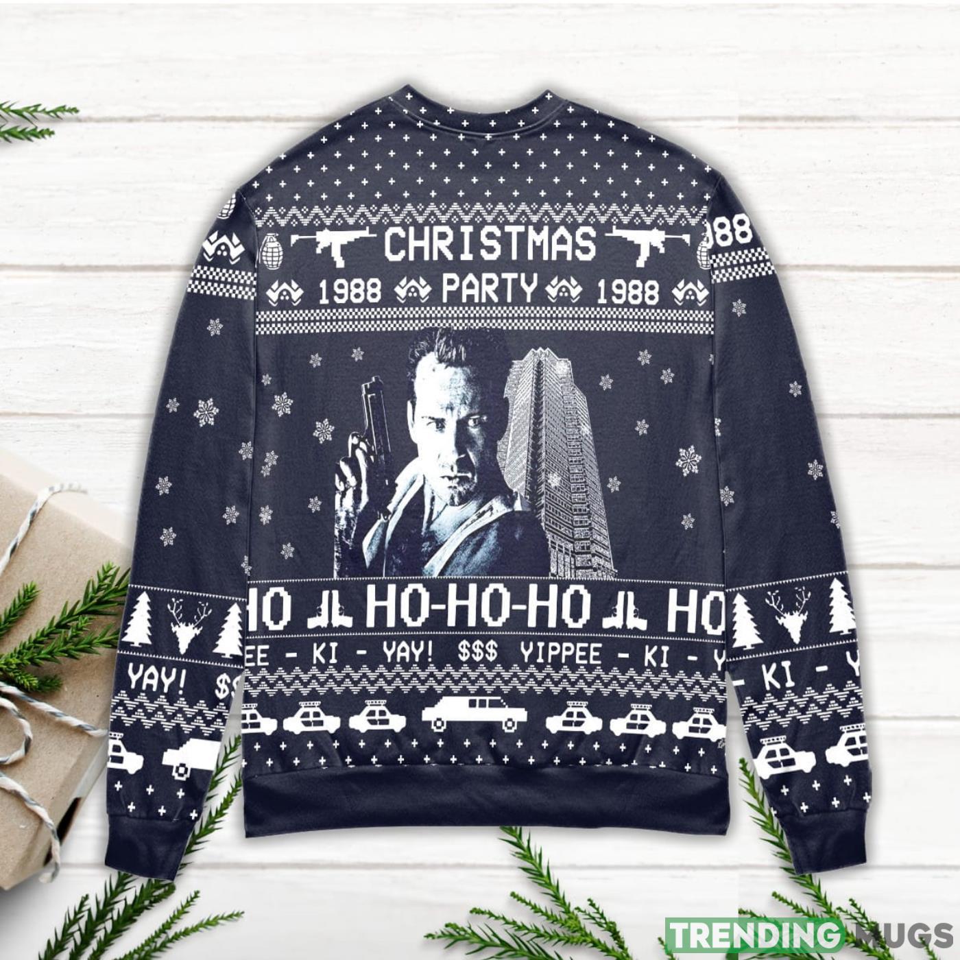 Die Hard Yippee Ki Yay Christmas Party Snowflake Pattern Ugly Christmas Sweater Sweater Die Hard Yippee Ki Yay Christmas Party Snowflake Pattern Ugly Christmas Sweater Sweater