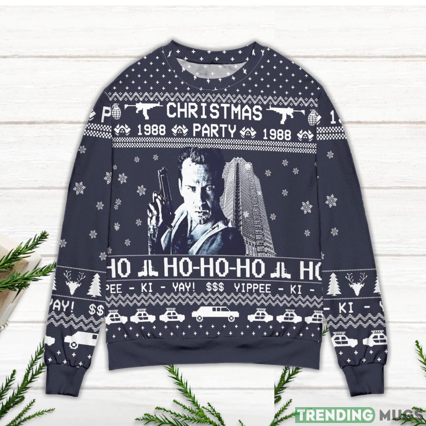 Die Hard Yippee Ki Yay Christmas Party Snowflake Pattern Ugly Christmas Sweater Sweater Die Hard Yippee Ki Yay Christmas Party Snowflake Pattern Ugly Christmas Sweater Sweater