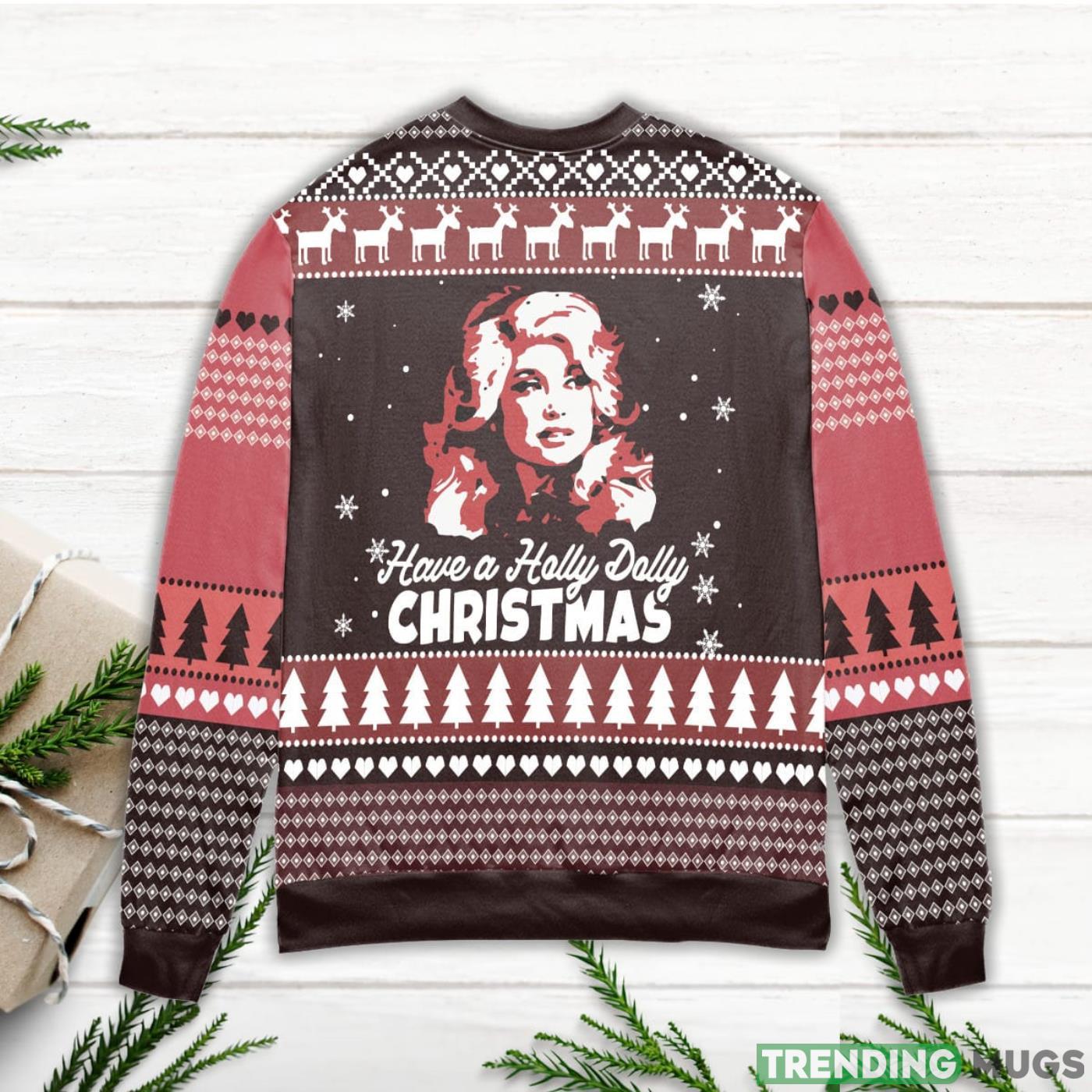 Dolly Parton Holly Dolly Christmas Pine Tree Pattern Ugly Christmas Sweater Sweater Dolly Parton Holly Dolly Christmas Pine Tree Pattern Ugly Christmas Sweater Sweater