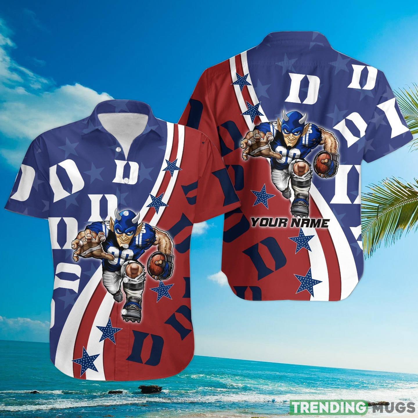 Duke Blue Devils American Flag Custom Name Hawaiian Shirt Hawaiian Shirt Duke Blue Devils American Flag Custom Name Hawaiian Shirt Hawaiian Shirt