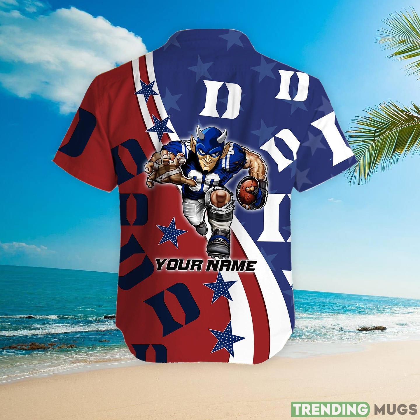 Duke Blue Devils American Flag Custom Name Hawaiian Shirt Hawaiian Shirt Duke Blue Devils American Flag Custom Name Hawaiian Shirt Hawaiian Shirt