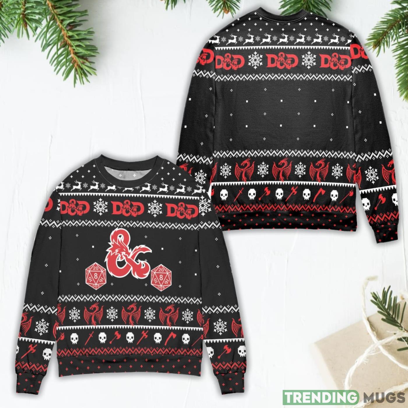 Dungeons And Dragons Dice Snowflake Pattern Ugly Christmas Sweater Sweater Dungeons And Dragons Dice Snowflake Pattern Ugly Christmas Sweater Sweater