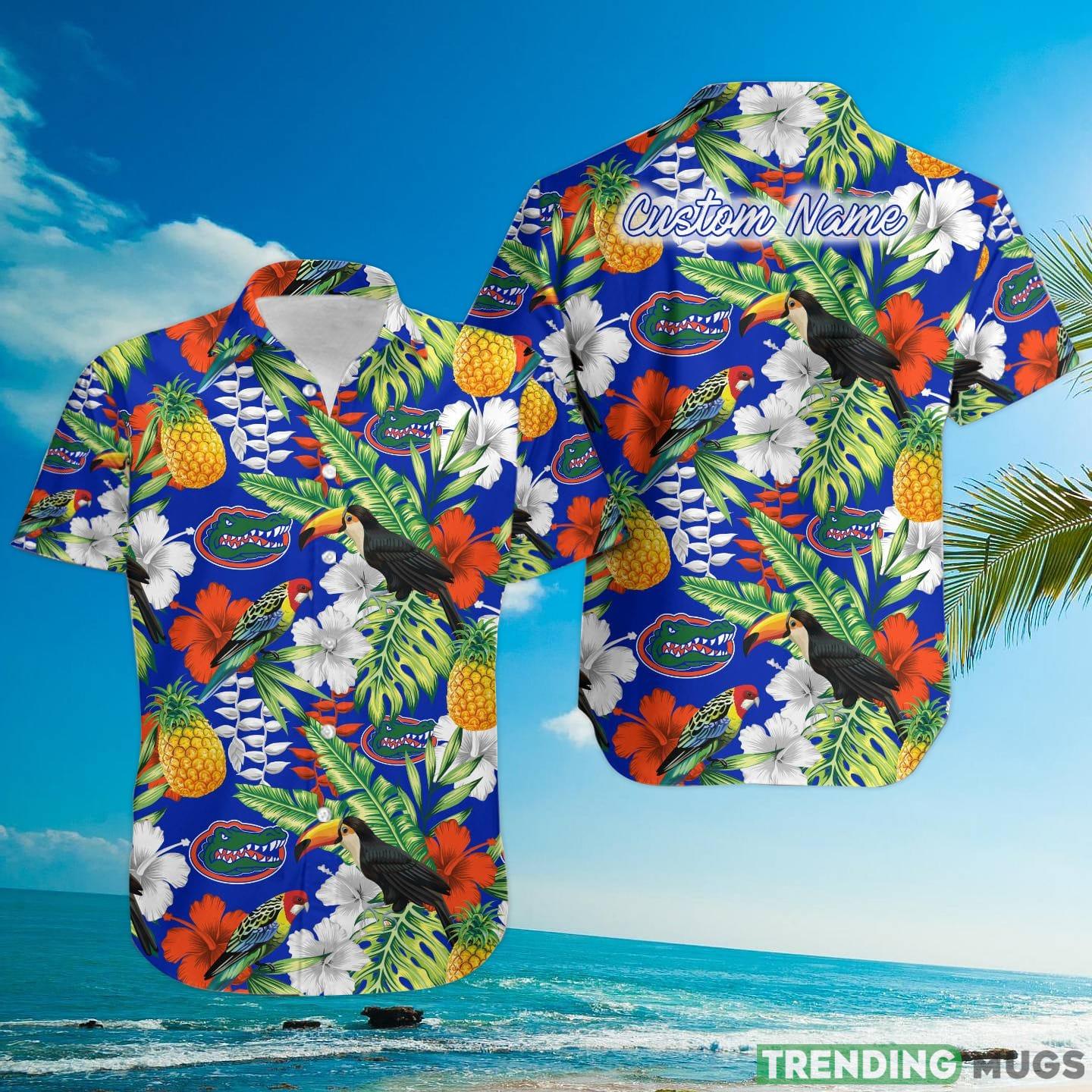 Florida Gators Custom Name Parrot Floral Tropical Hawaiian Shirt Hawaiian Shirt Florida Gators Custom Name Parrot Floral Tropical Hawaiian Shirt Hawaiian Shirt