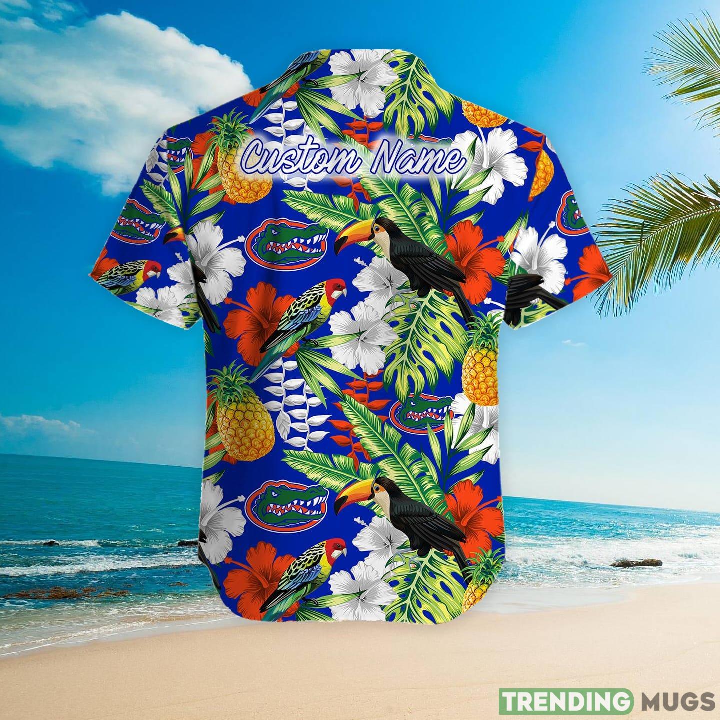 Florida Gators Custom Name Parrot Floral Tropical Hawaiian Shirt Hawaiian Shirt Florida Gators Custom Name Parrot Floral Tropical Hawaiian Shirt Hawaiian Shirt
