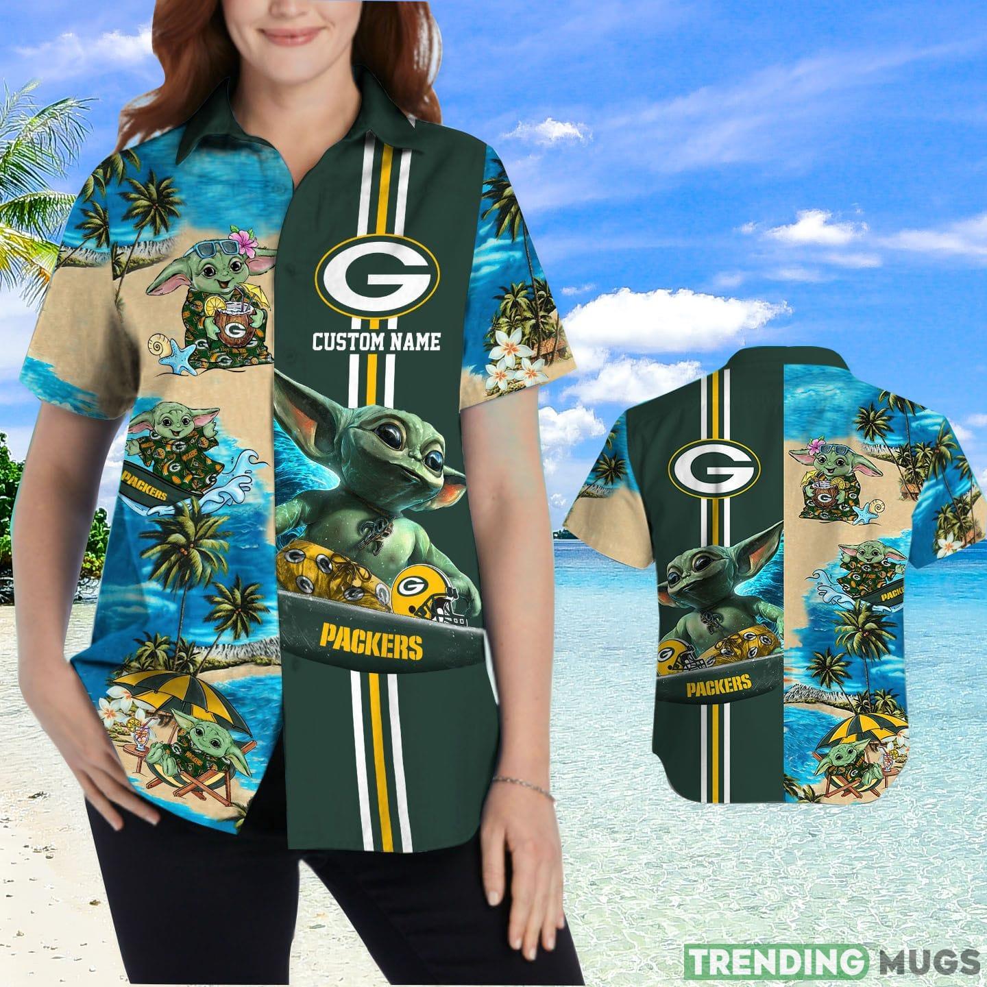Green Bay Packers Baby Yoda Custom Name Hawaiian Shirt Hawaiian Shirt Green Bay Packers Baby Yoda Custom Name Hawaiian Shirt Hawaiian Shirt