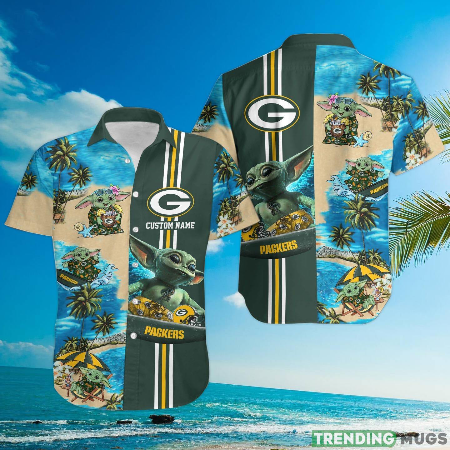 Green Bay Packers Baby Yoda Custom Name Hawaiian Shirt Hawaiian Shirt Green Bay Packers Baby Yoda Custom Name Hawaiian Shirt Hawaiian Shirt