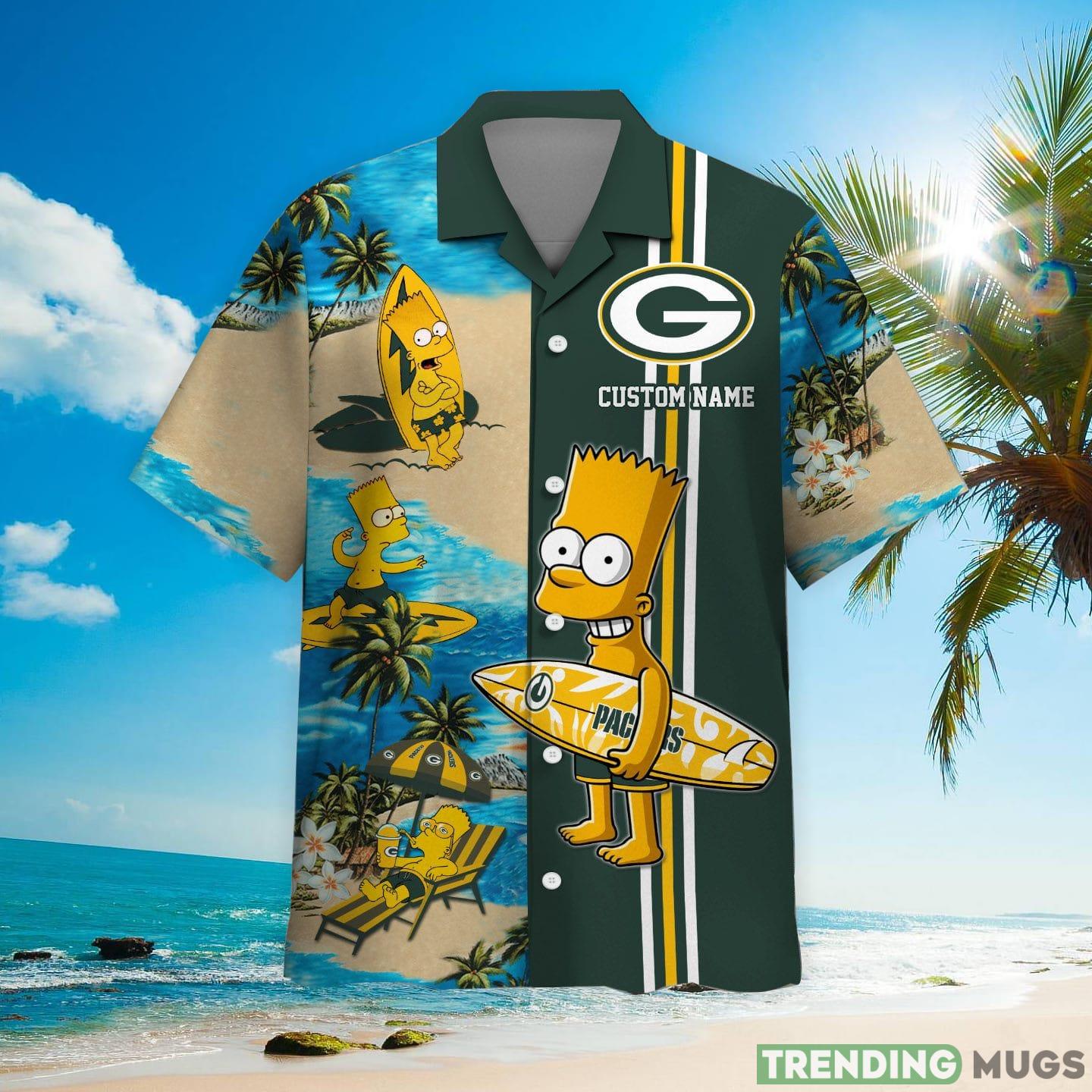 Green Bay Packers Simpsons Custom Name Hawaiian Shirt Hawaiian Shirt Green Bay Packers Simpsons Custom Name Hawaiian Shirt Hawaiian Shirt