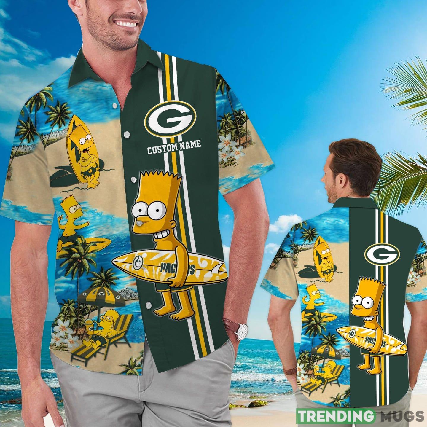 Green Bay Packers Simpsons Custom Name Hawaiian Shirt Product Photo 1 Green Bay Packers Simpsons Custom Name Hawaiian Shirt Product Photo 1