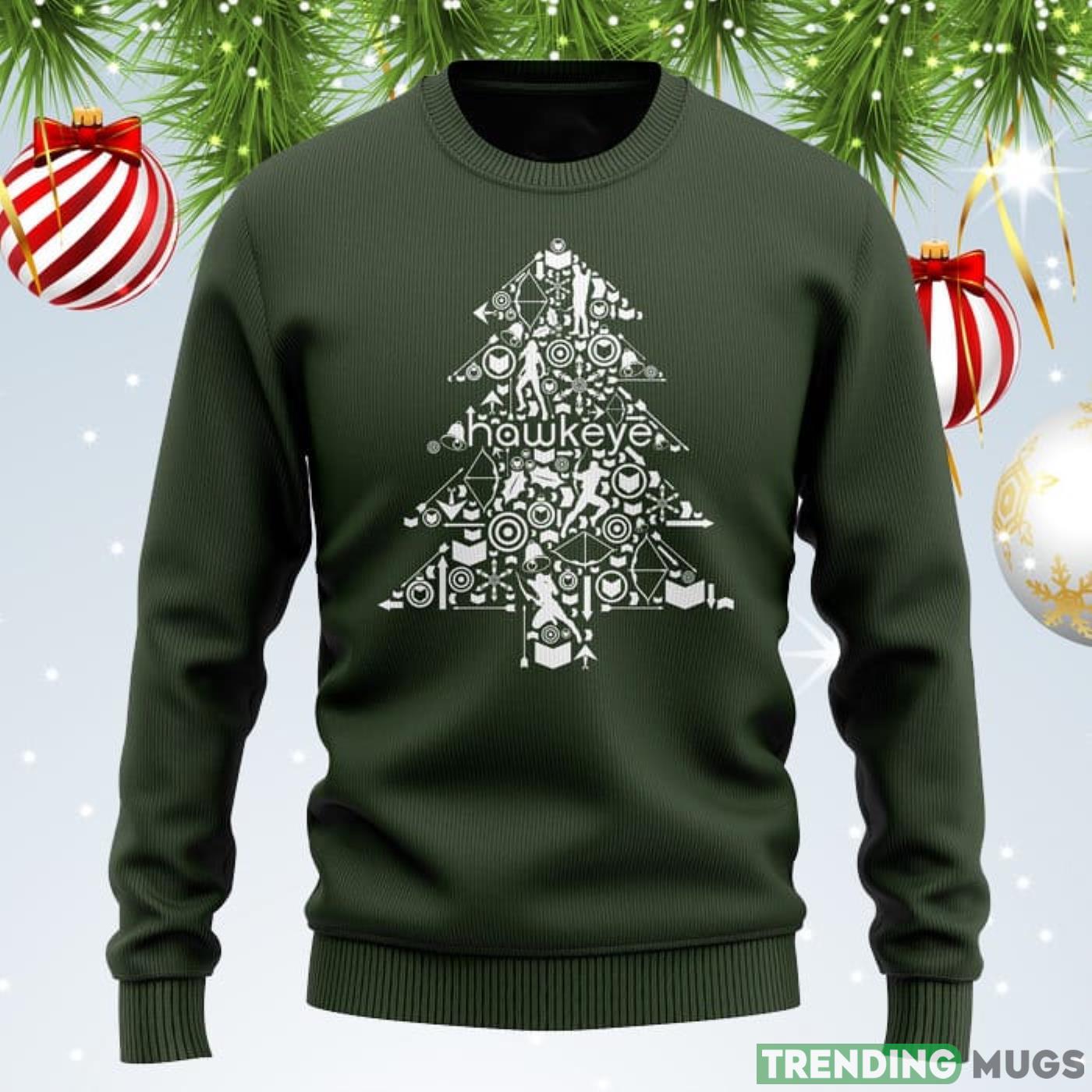 Hawkeye Christmas Tree Marvel Sweater Product Photo 1 Hawkeye Christmas Tree Marvel Sweater Product Photo 1