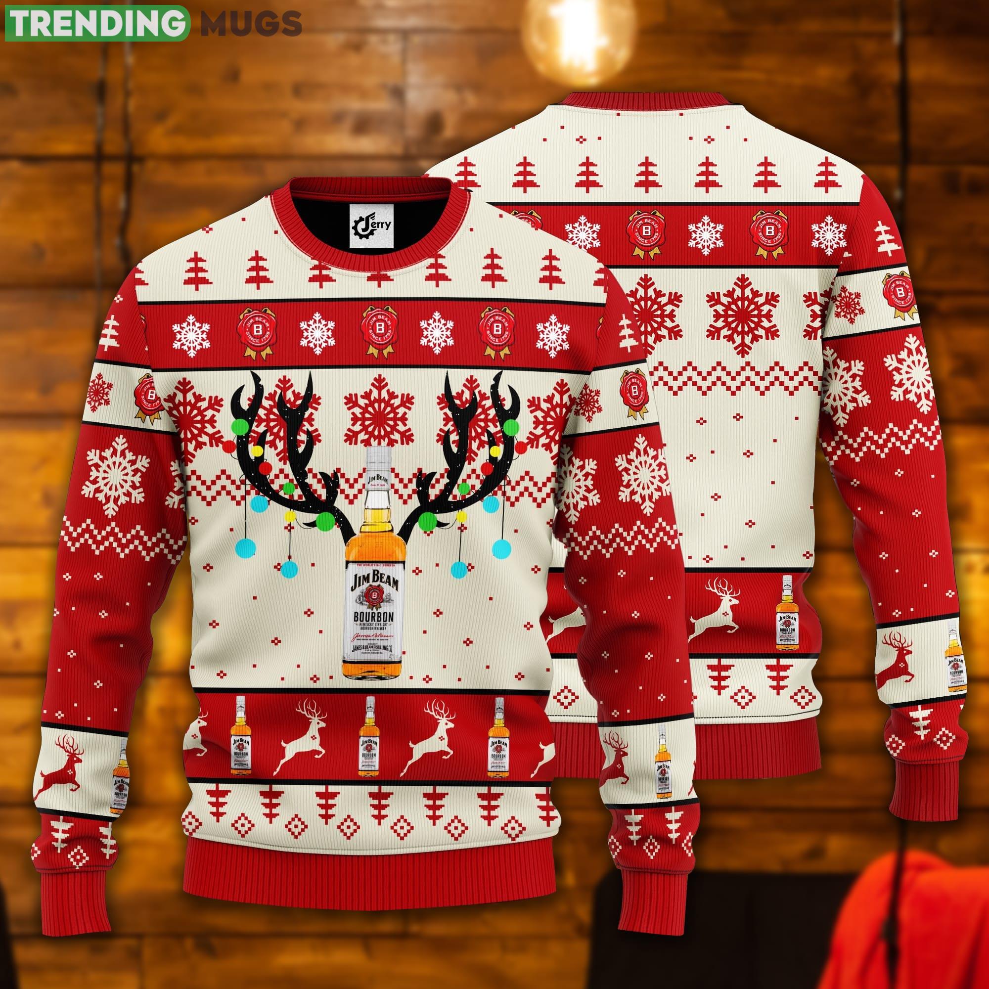 Jim Beam Reindeer Ugly Christmas Sweater Product Photo 1