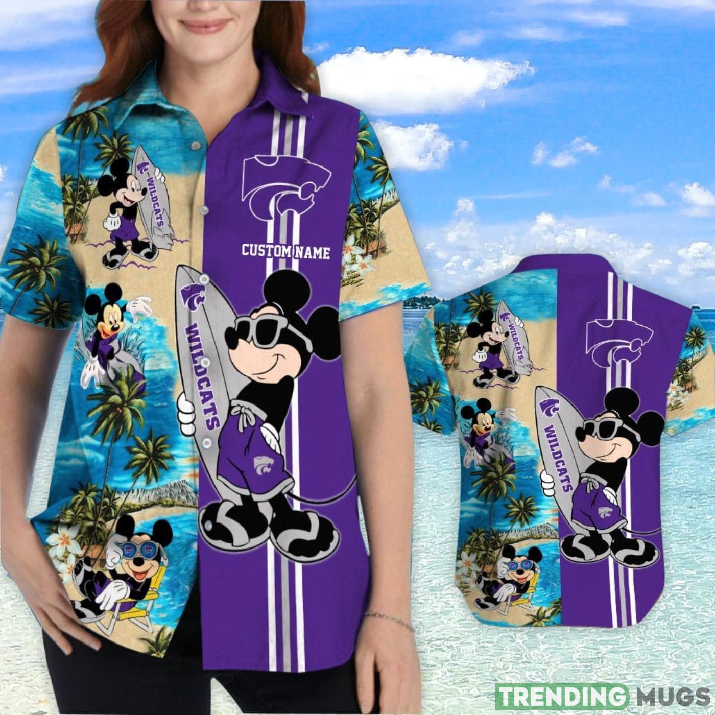 Kansas State Wildcats Mickey Surfing Lover Custom Name Hawaiian Shirt Hawaiian Shirt Kansas State Wildcats Mickey Surfing Lover Custom Name Hawaiian Shirt Hawaiian Shirt
