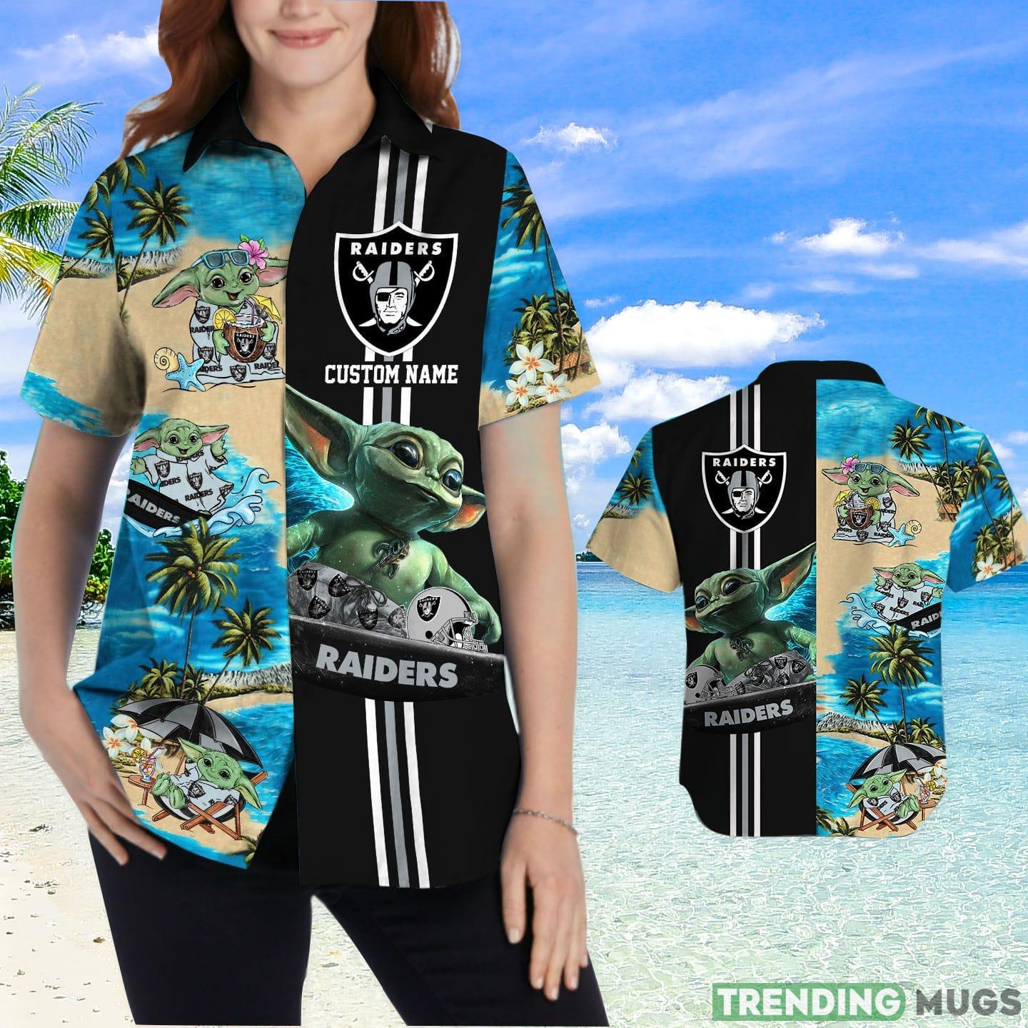 Las Vegas Raiders Baby Yoda Custom Name Hawaiian Shirt Hawaiian Shirt Las Vegas Raiders Baby Yoda Custom Name Hawaiian Shirt Hawaiian Shirt