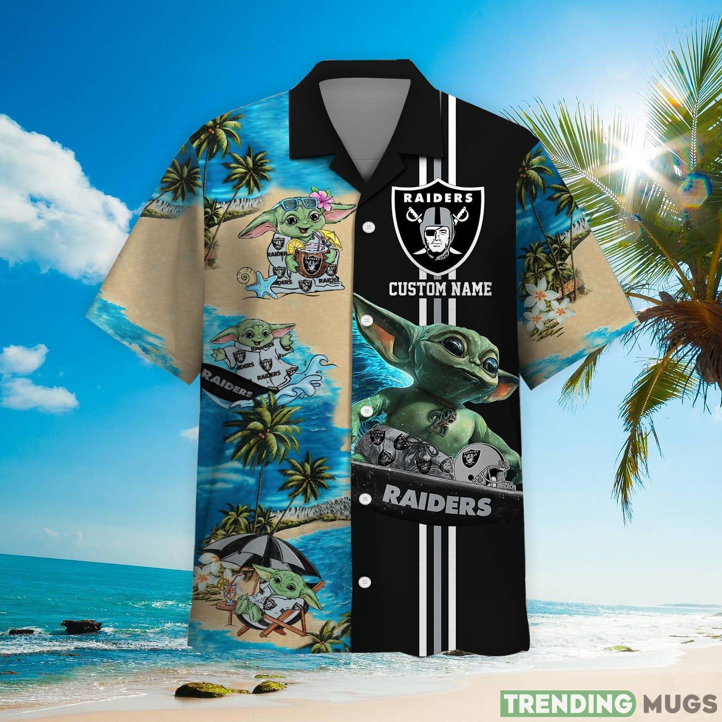 Las Vegas Raiders Baby Yoda Custom Name Hawaiian Shirt Hawaiian Shirt Las Vegas Raiders Baby Yoda Custom Name Hawaiian Shirt Hawaiian Shirt