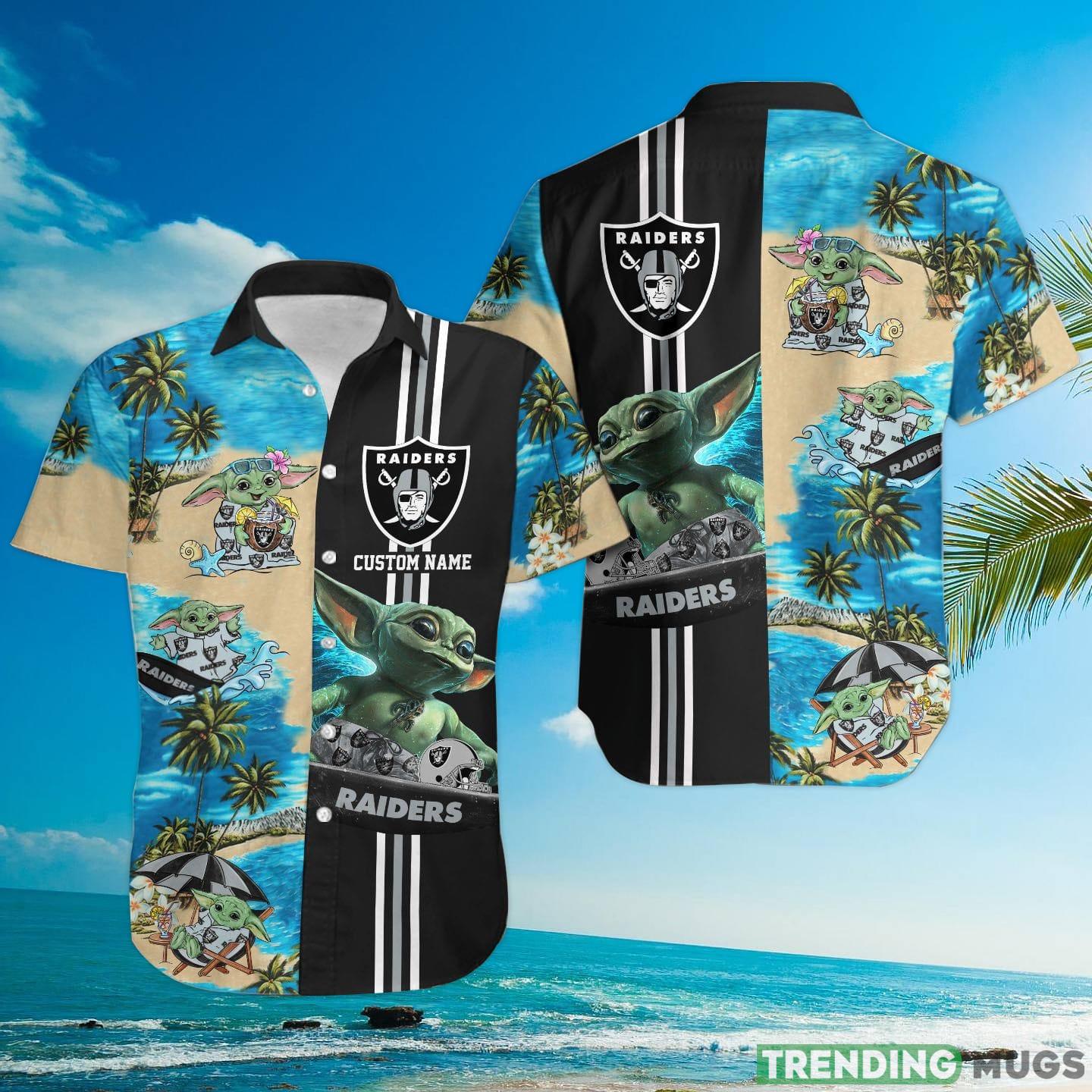 Las Vegas Raiders Baby Yoda Custom Name Hawaiian Shirt Hawaiian Shirt Las Vegas Raiders Baby Yoda Custom Name Hawaiian Shirt Hawaiian Shirt