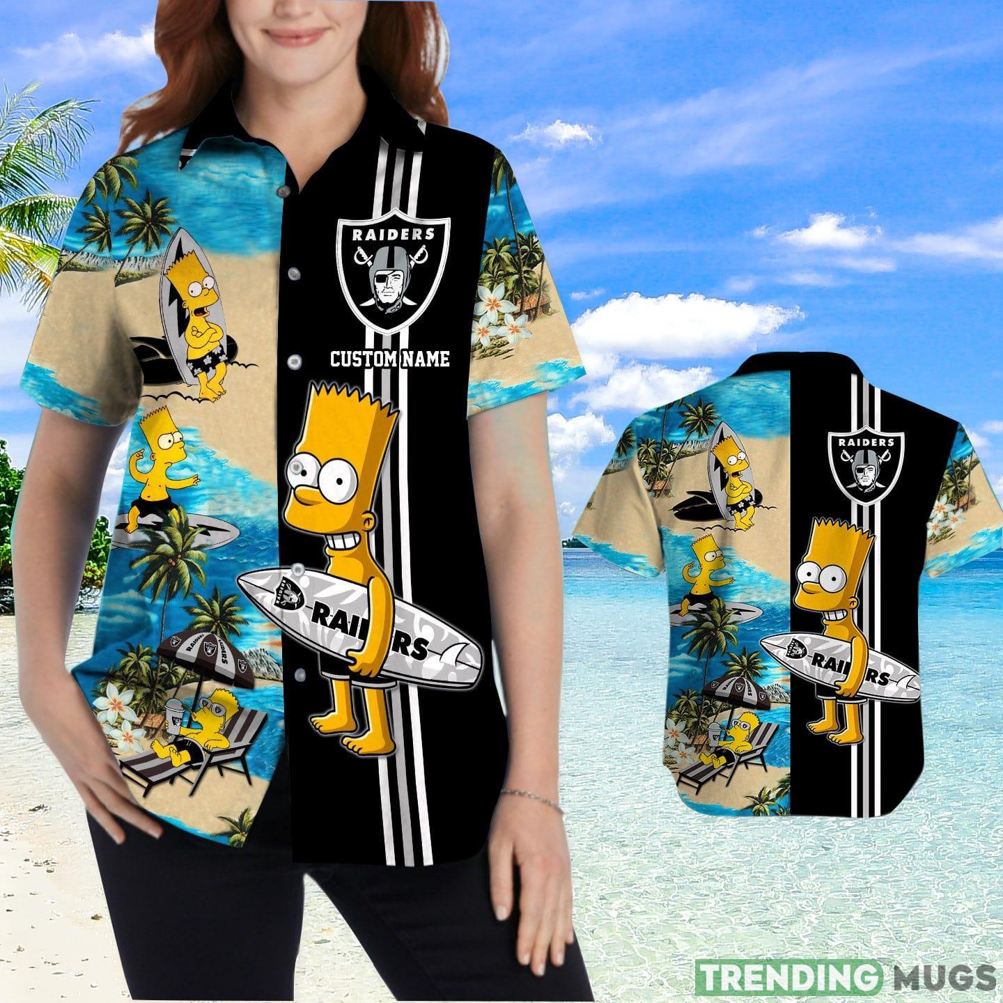 Las Vegas Raiders Simpsons Custom Name Hawaiian Shirt Hawaiian Shirt Las Vegas Raiders Simpsons Custom Name Hawaiian Shirt Hawaiian Shirt