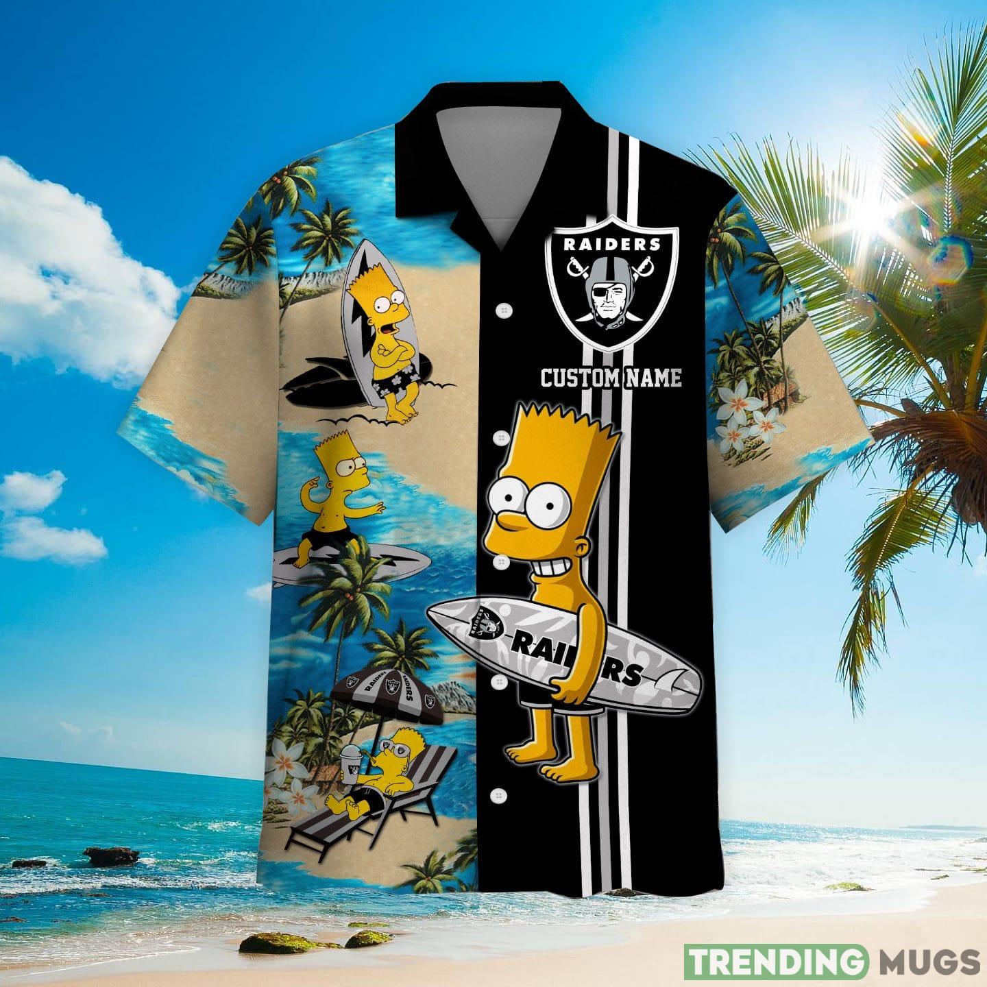 Las Vegas Raiders Simpsons Custom Name Hawaiian Shirt Hawaiian Shirt Las Vegas Raiders Simpsons Custom Name Hawaiian Shirt Hawaiian Shirt