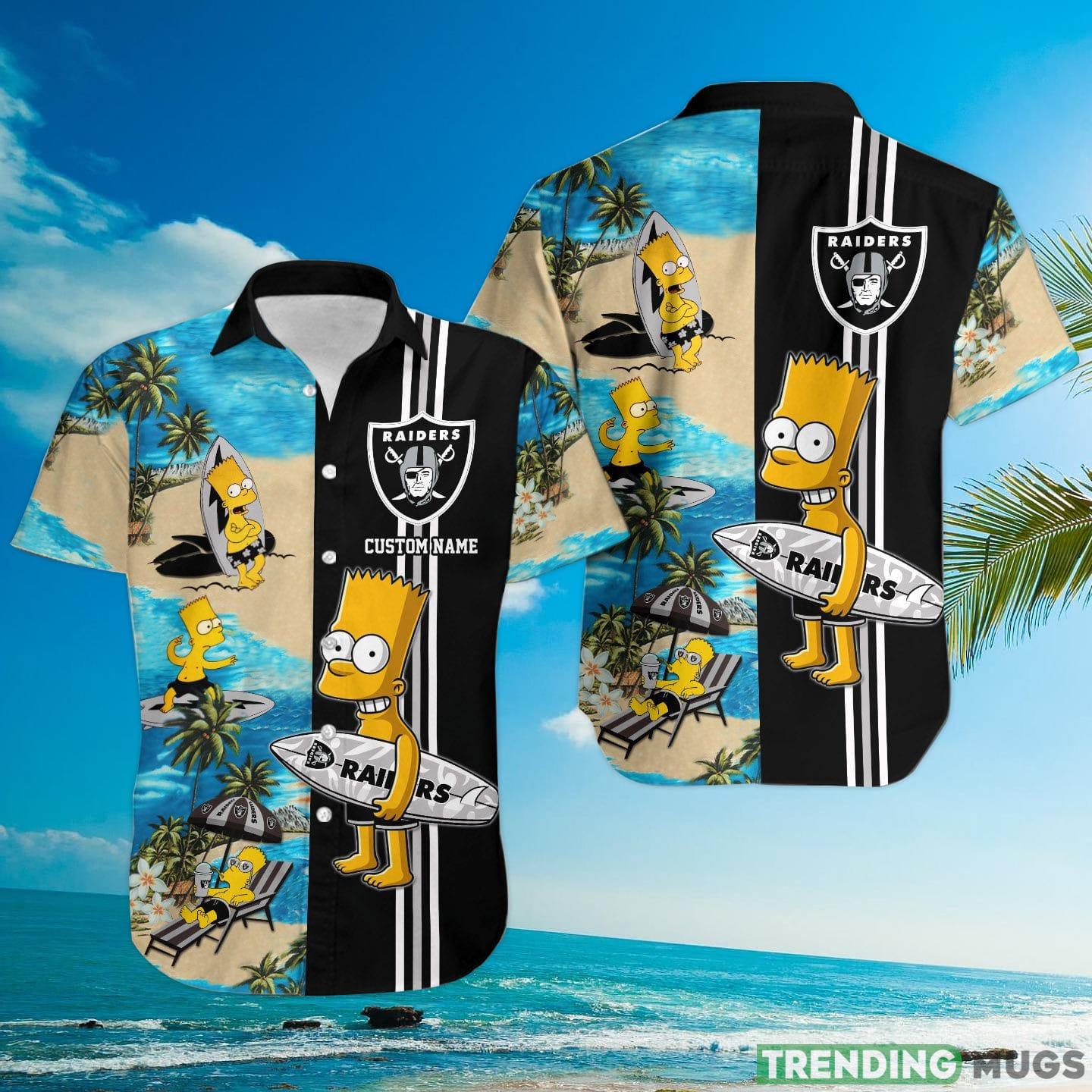Las Vegas Raiders Simpsons Custom Name Hawaiian Shirt Hawaiian Shirt Las Vegas Raiders Simpsons Custom Name Hawaiian Shirt Hawaiian Shirt